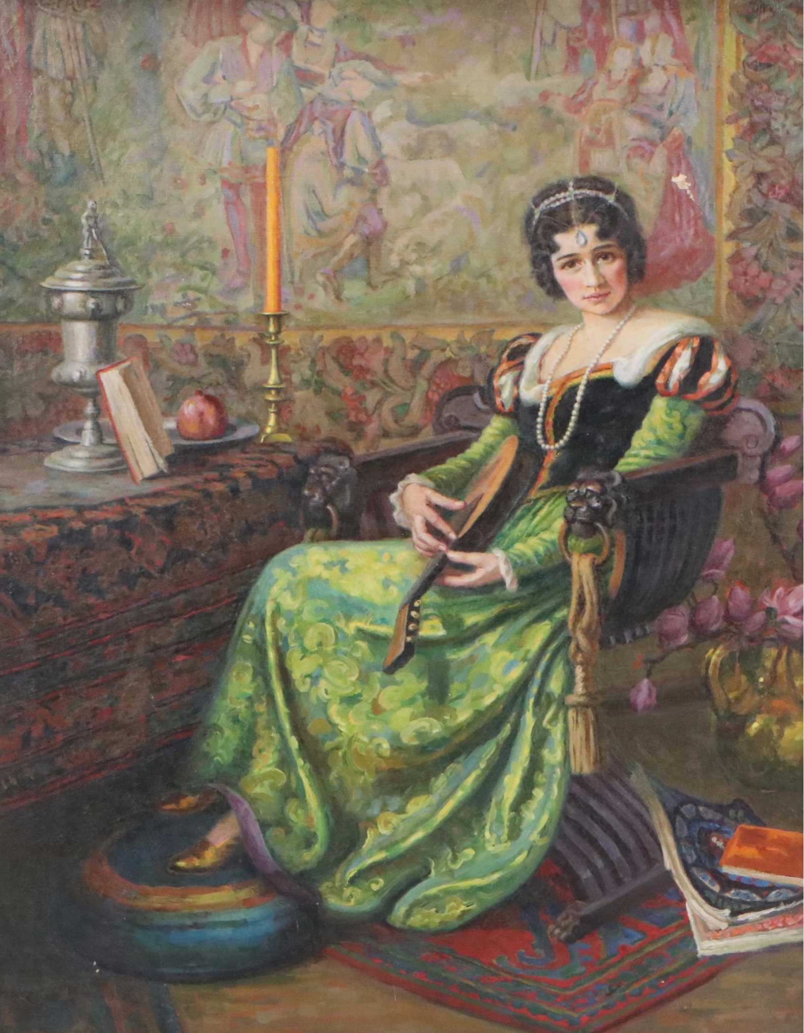Ilo Huber Oil Painting "Pianist," Circa 1930