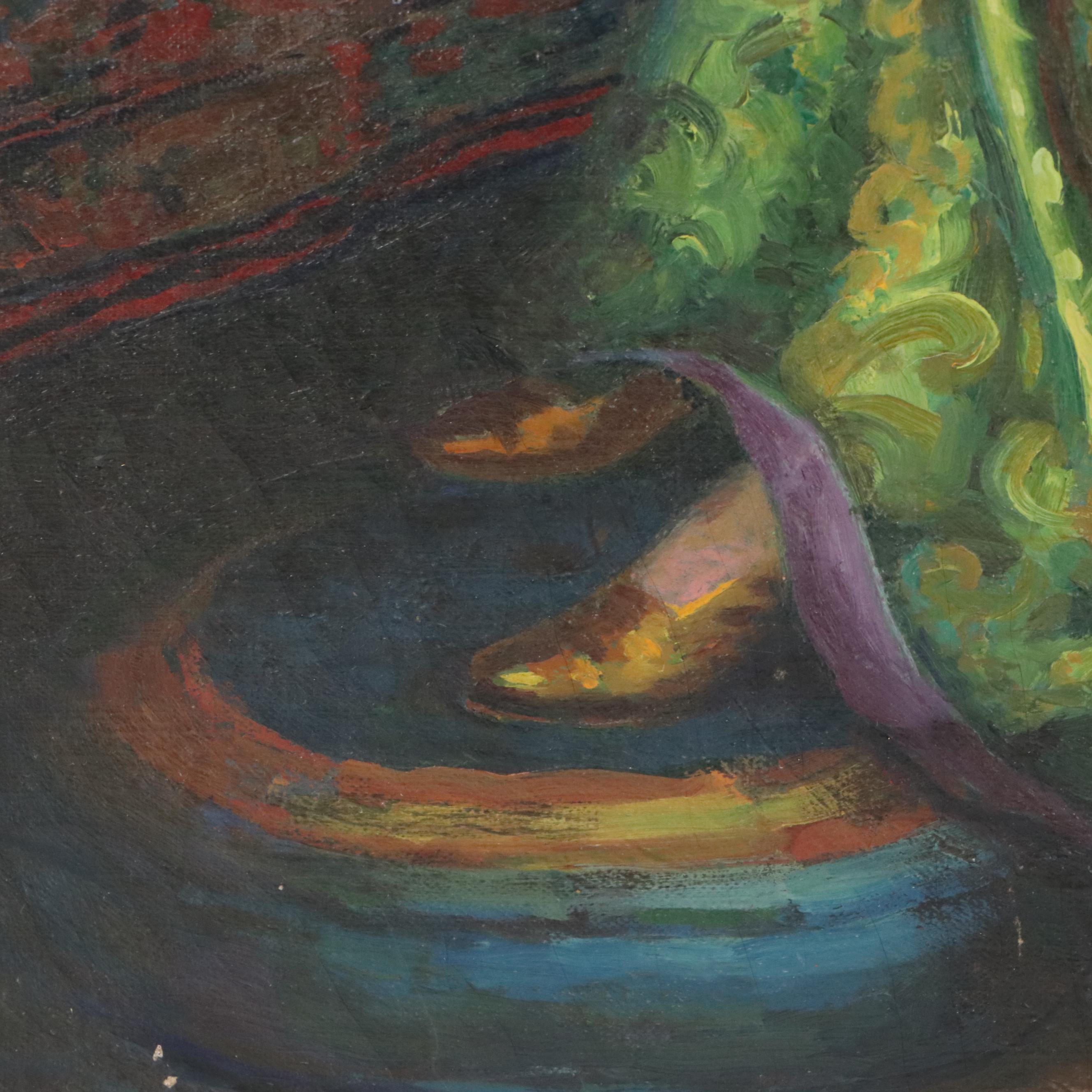 Ilo Huber Oil Painting "Pianist," Circa 1930