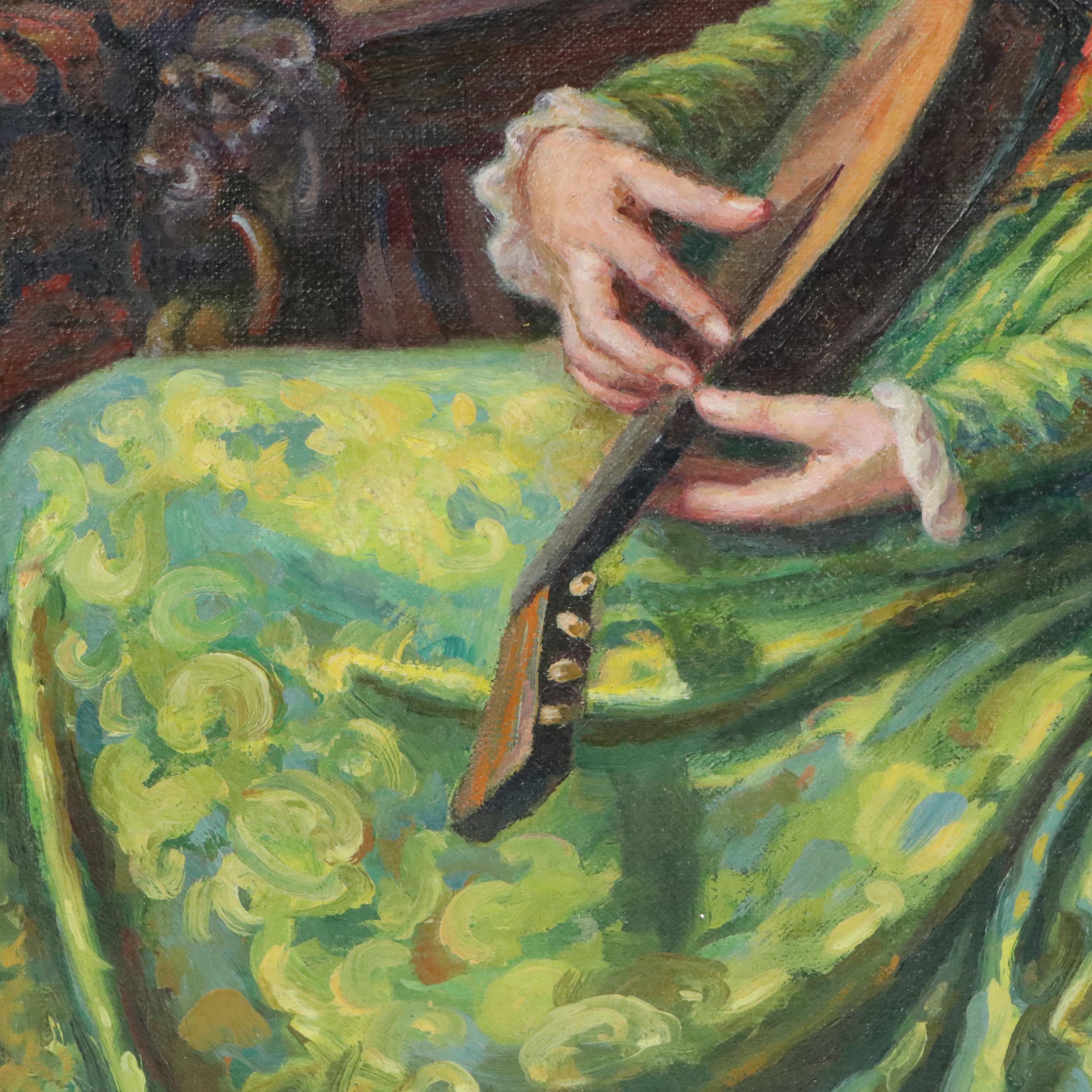 Ilo Huber Oil Painting "Pianist," Circa 1930