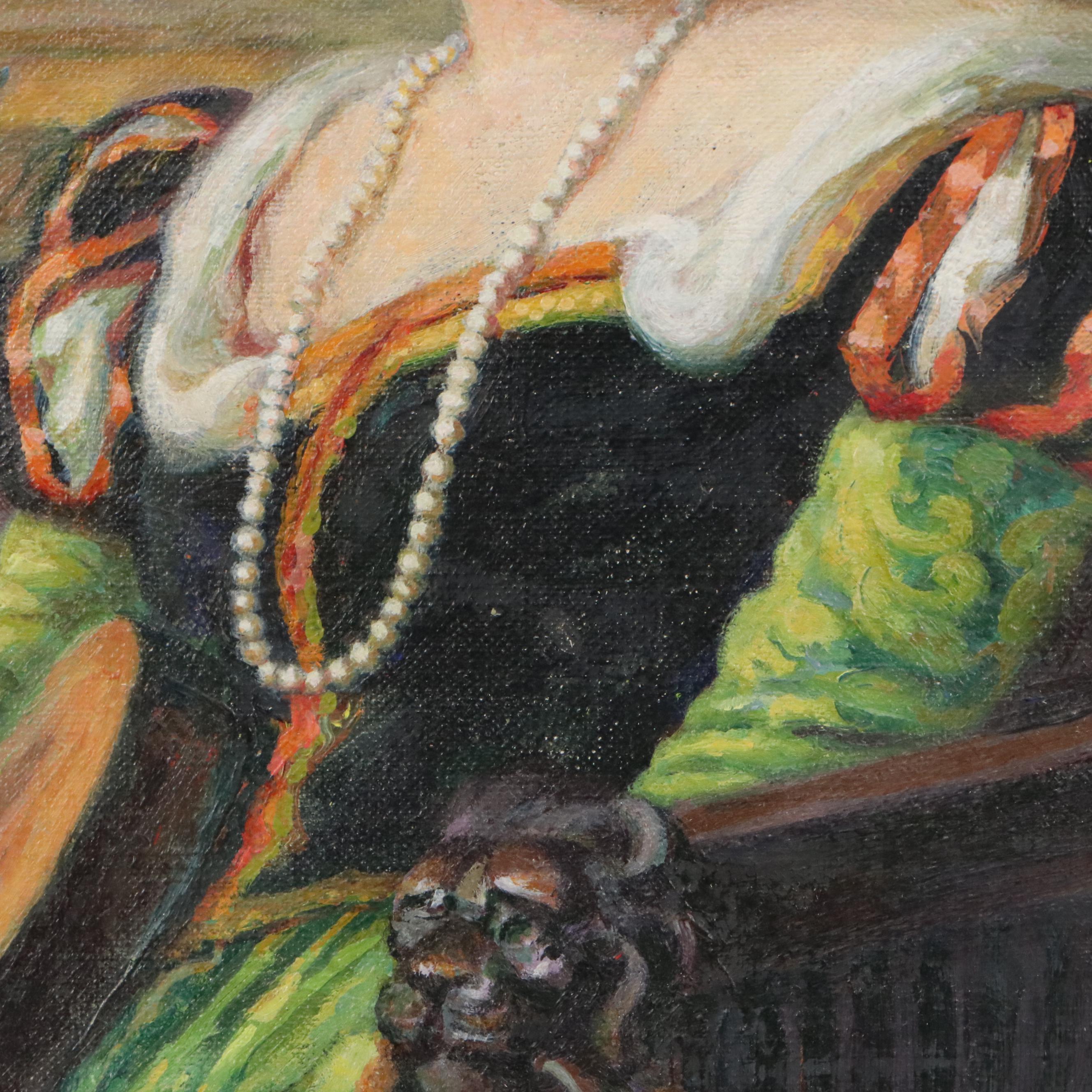 Ilo Huber Oil Painting "Pianist," Circa 1930