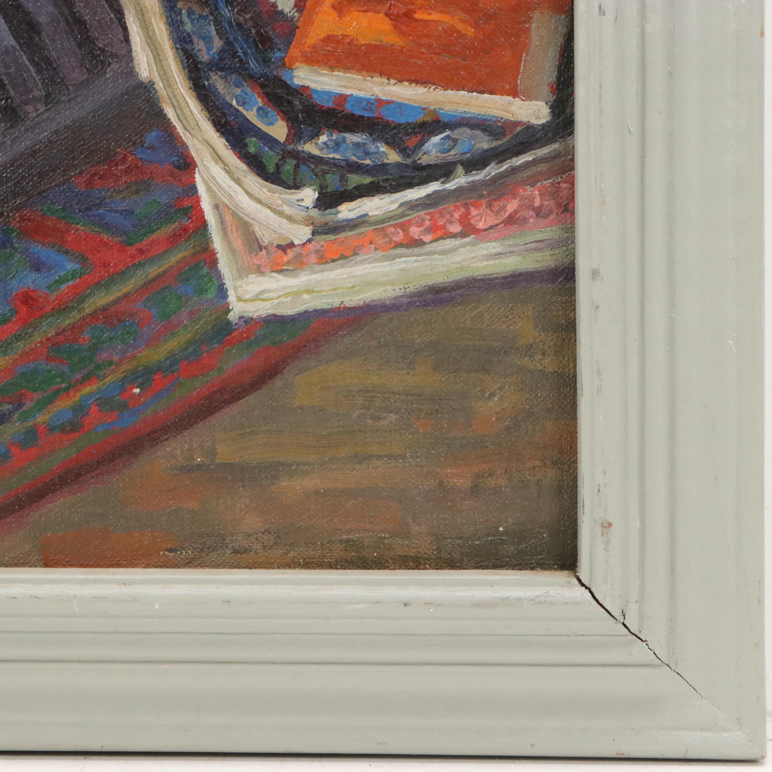 Ilo Huber Oil Painting "Pianist," Circa 1930