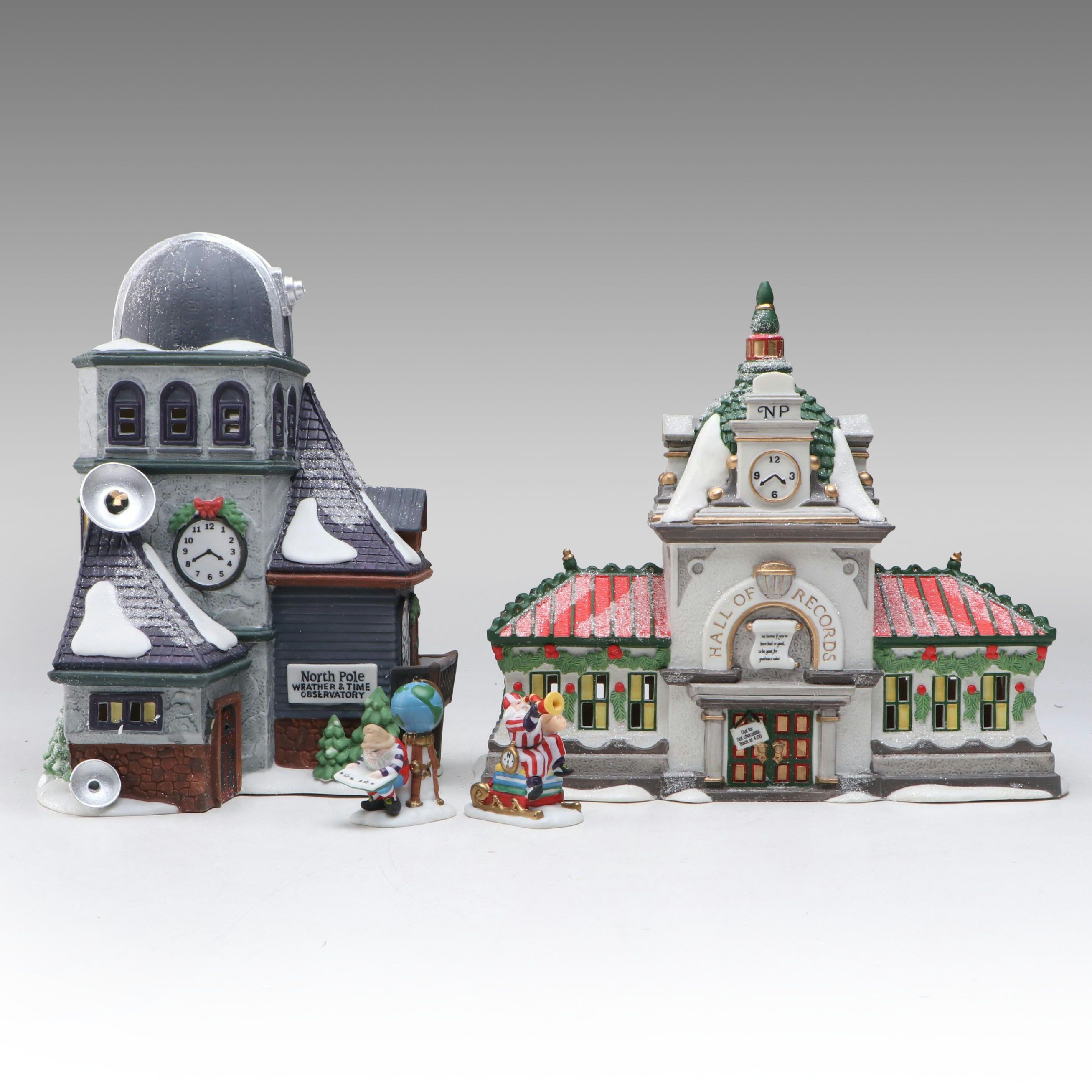 Department 56 "Hall of Records" with More North Pole Series Sets