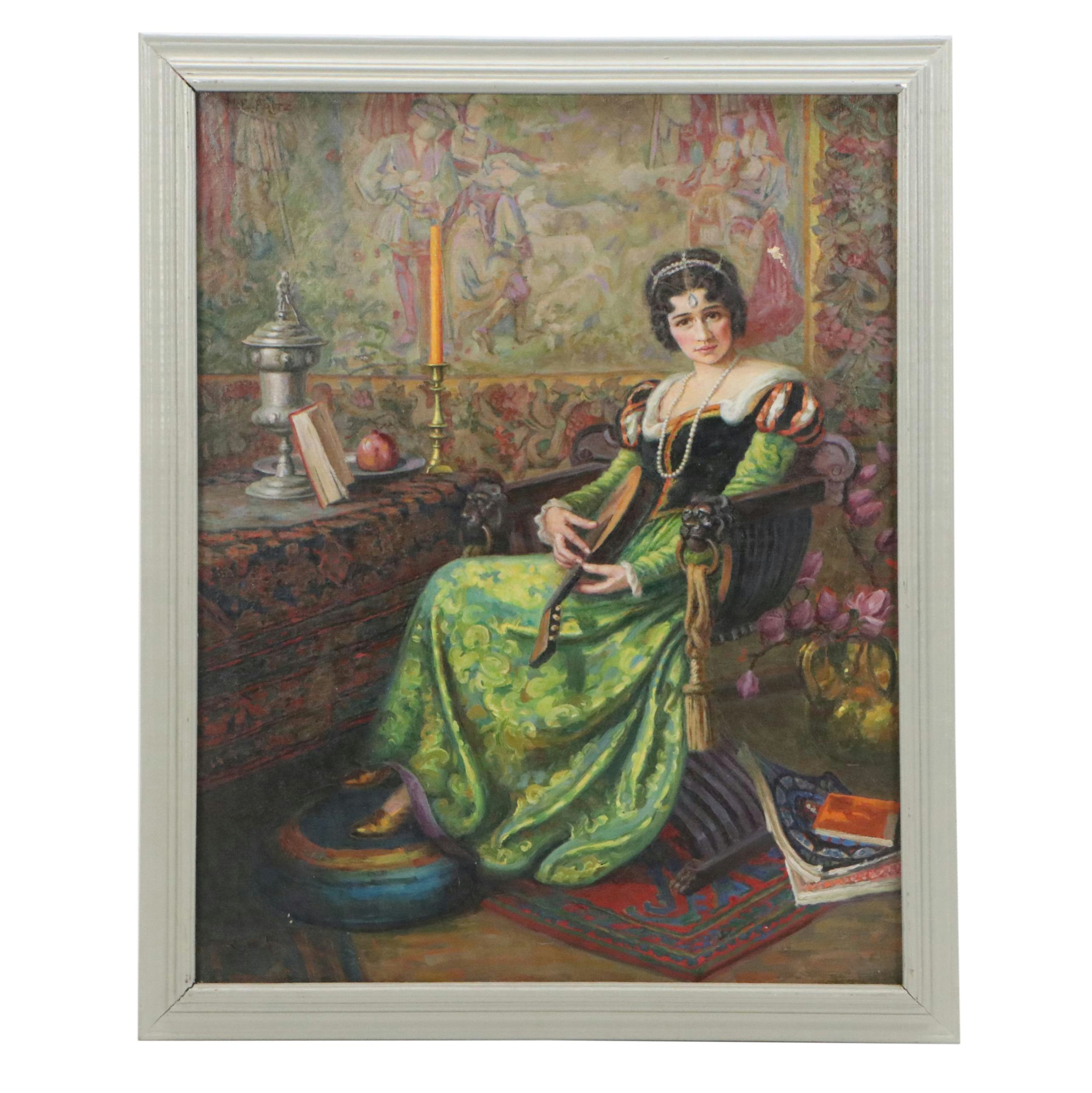 Ilo Huber Oil Painting "Pianist," Circa 1930
