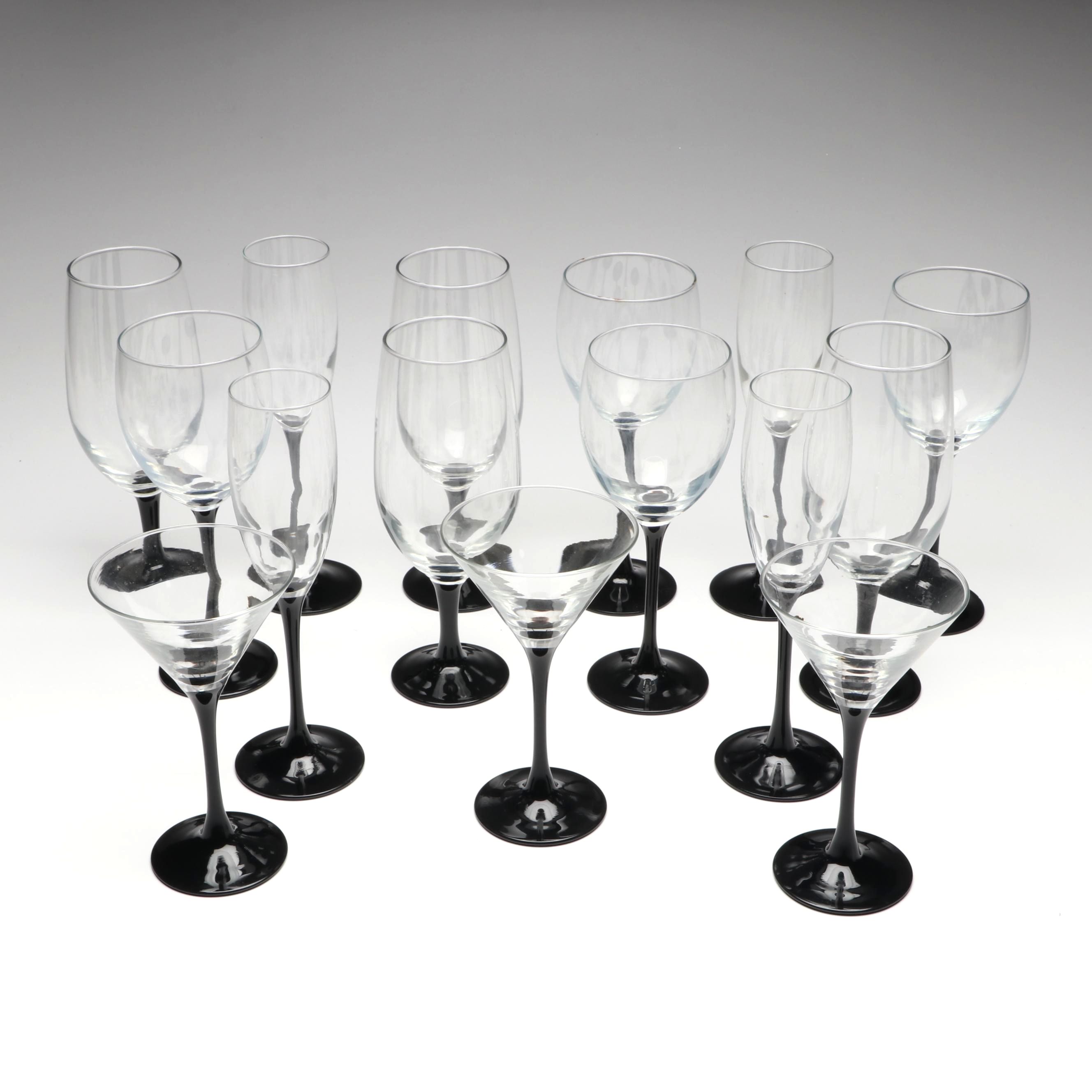 Cristal d'Arques "Domino Signature Black" Crystal Stemware