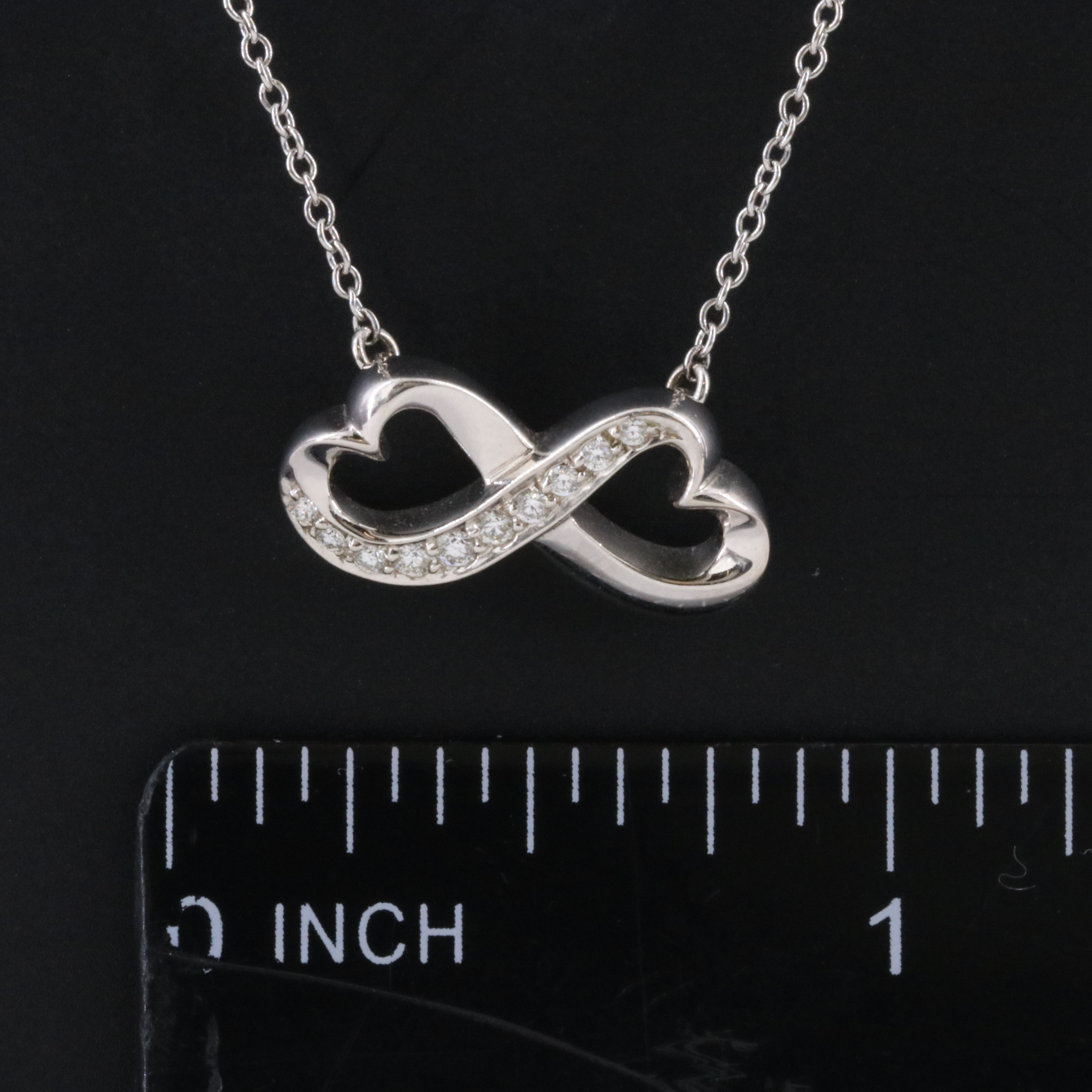 Paloma Picasso for Tiffany & Co. 18K Diamond Double Loving Heart Necklace