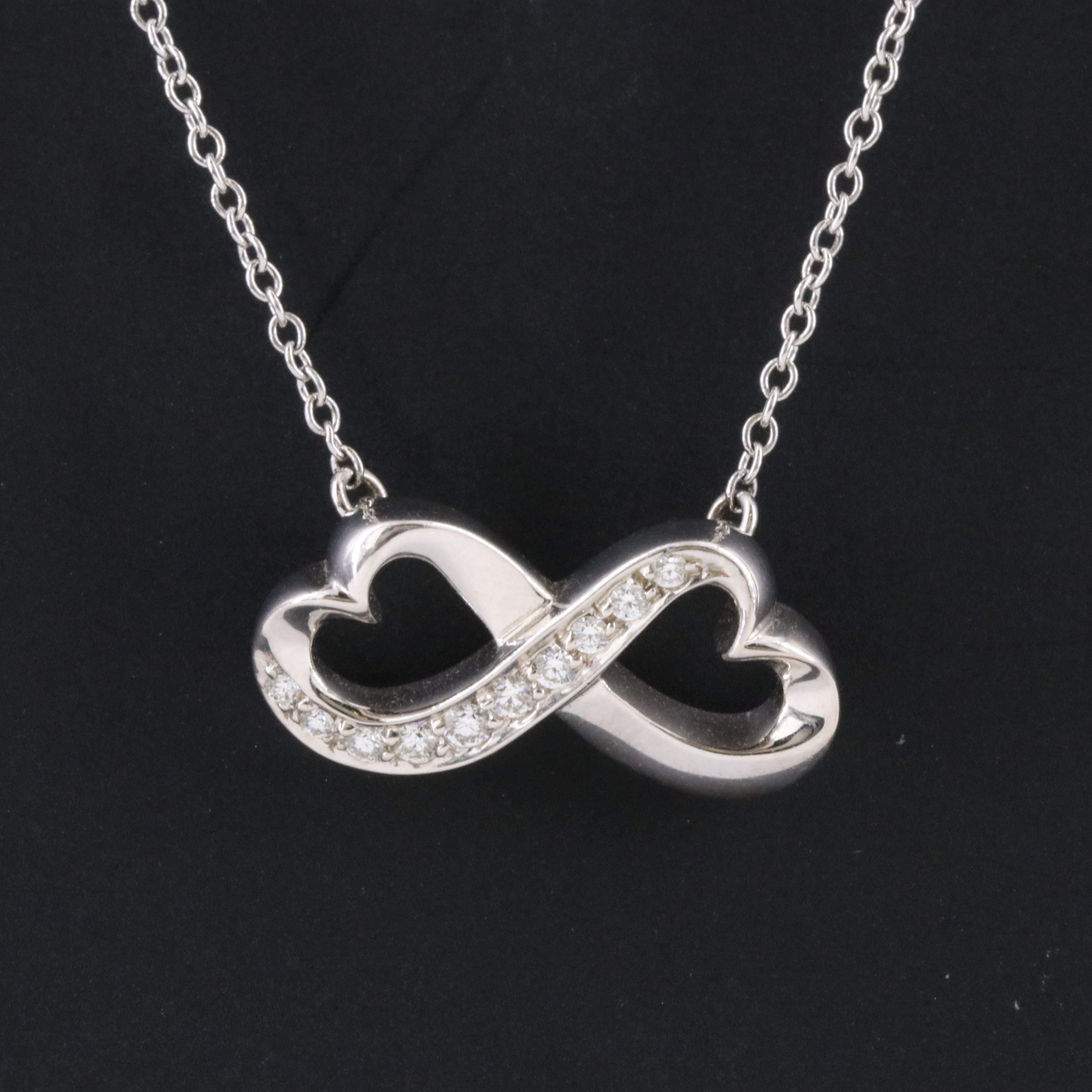 Paloma Picasso for Tiffany & Co. 18K Diamond Double Loving Heart Necklace