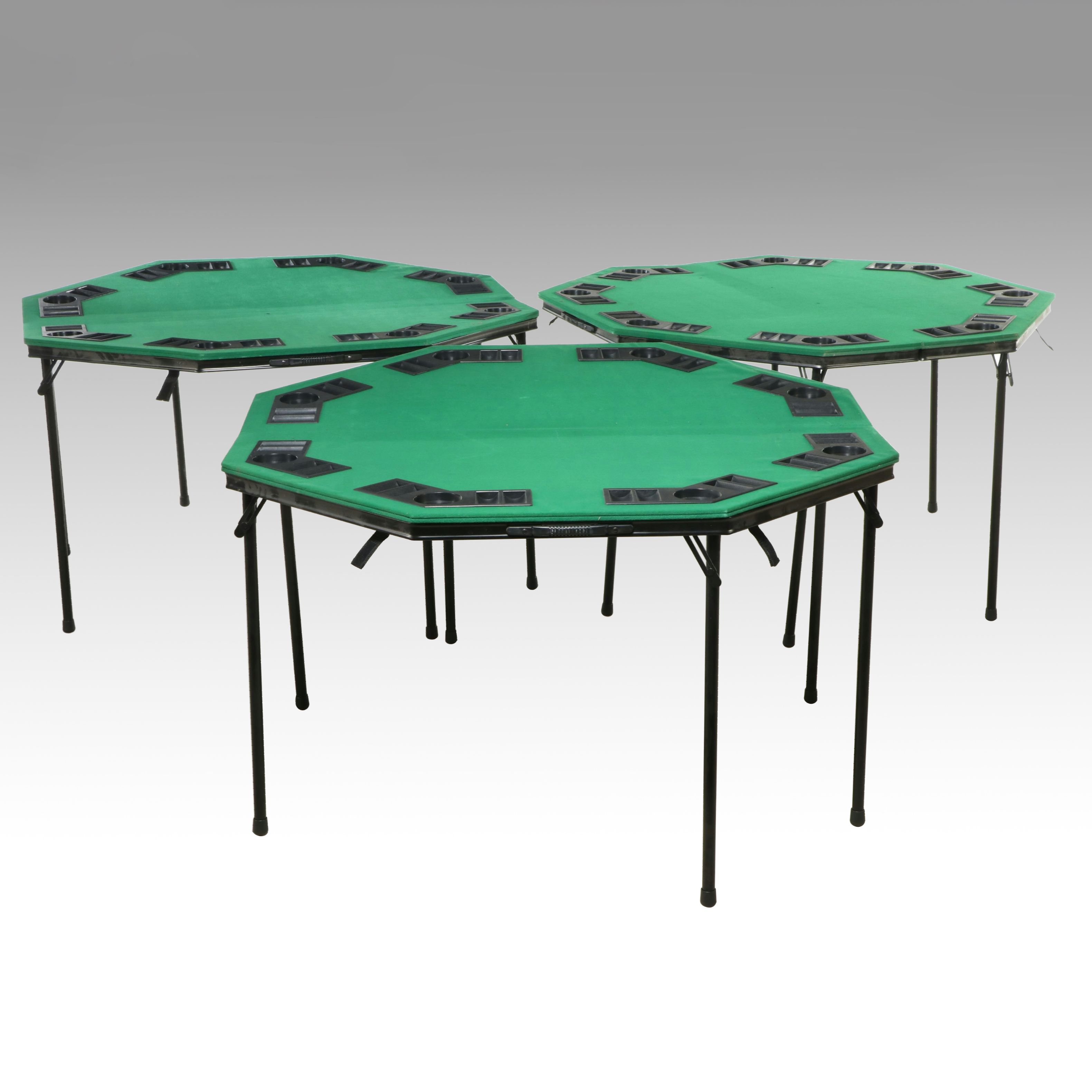 Set of Three Folding Card Tables