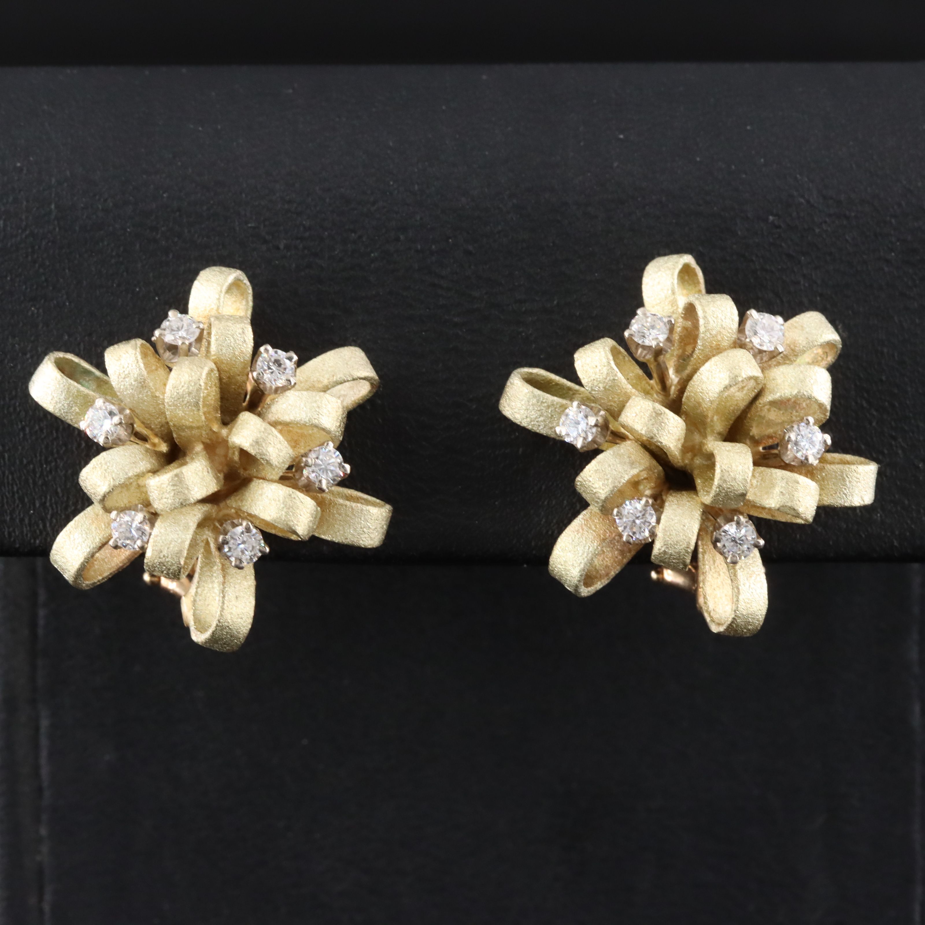 14K 0.48 CTW Diamond Ribbon Earrings