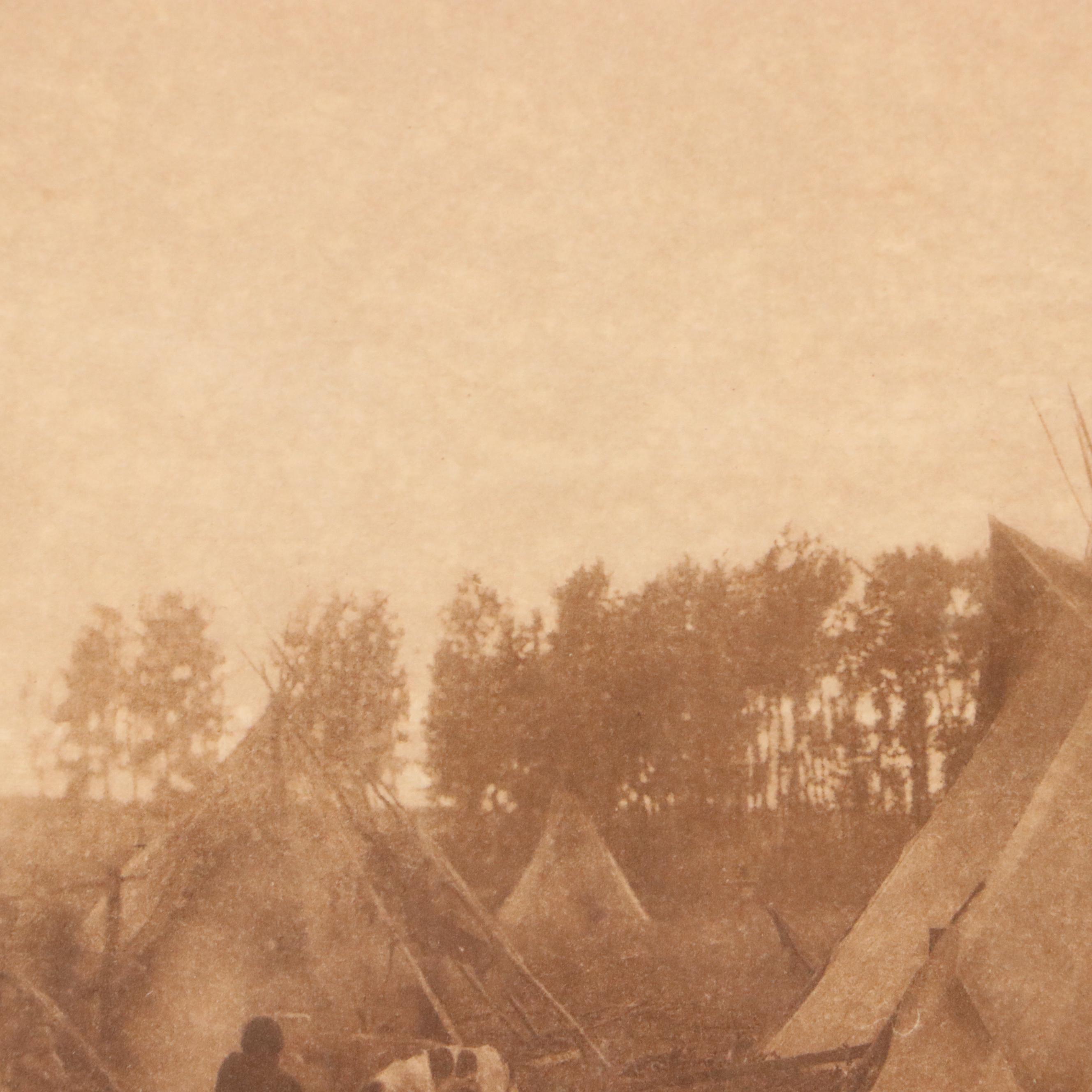Edward S. Curtis Photogravure "A Cree Camp," 1926