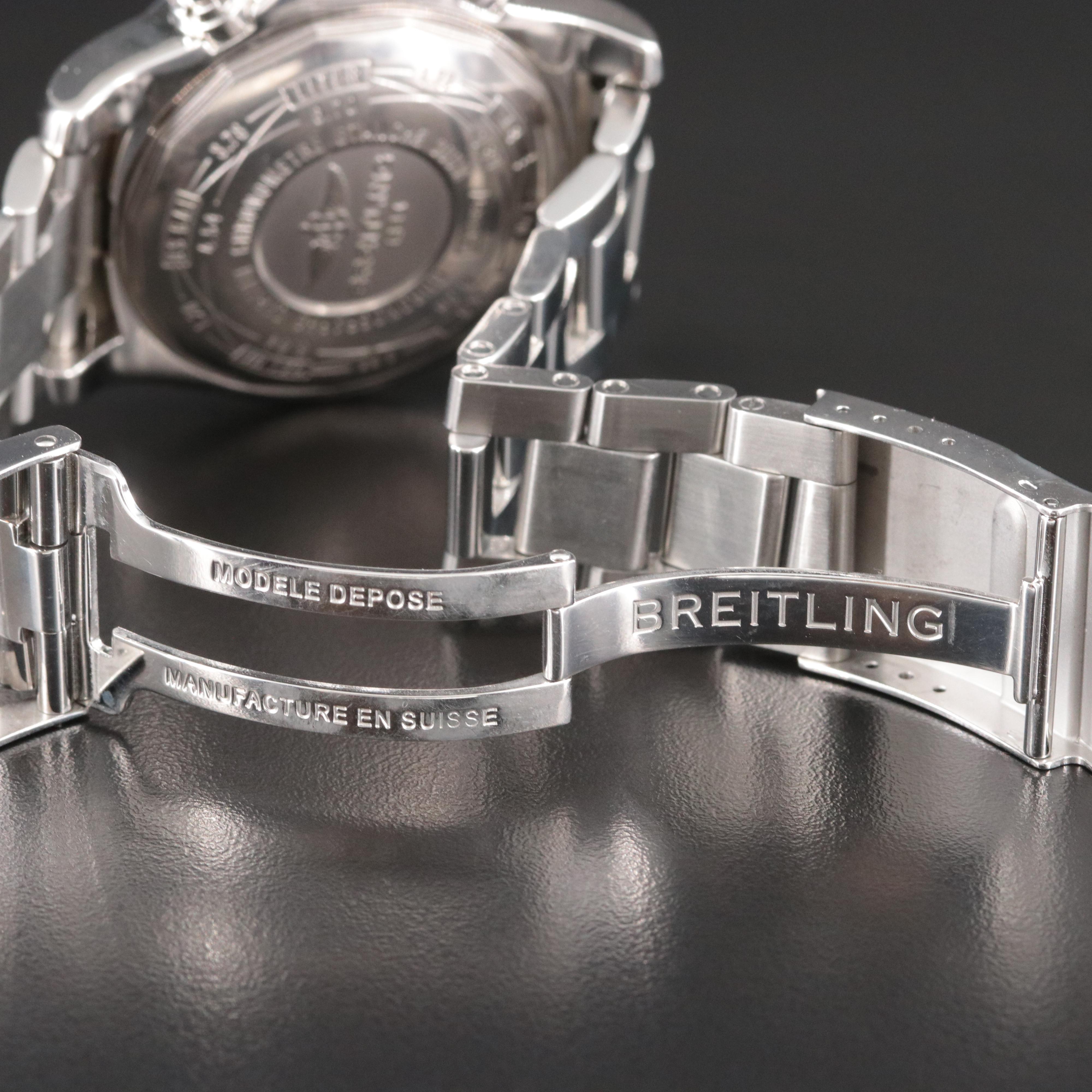 Breitling Avenger II Black Dial Steel Chronograph Automatic Watch A13381