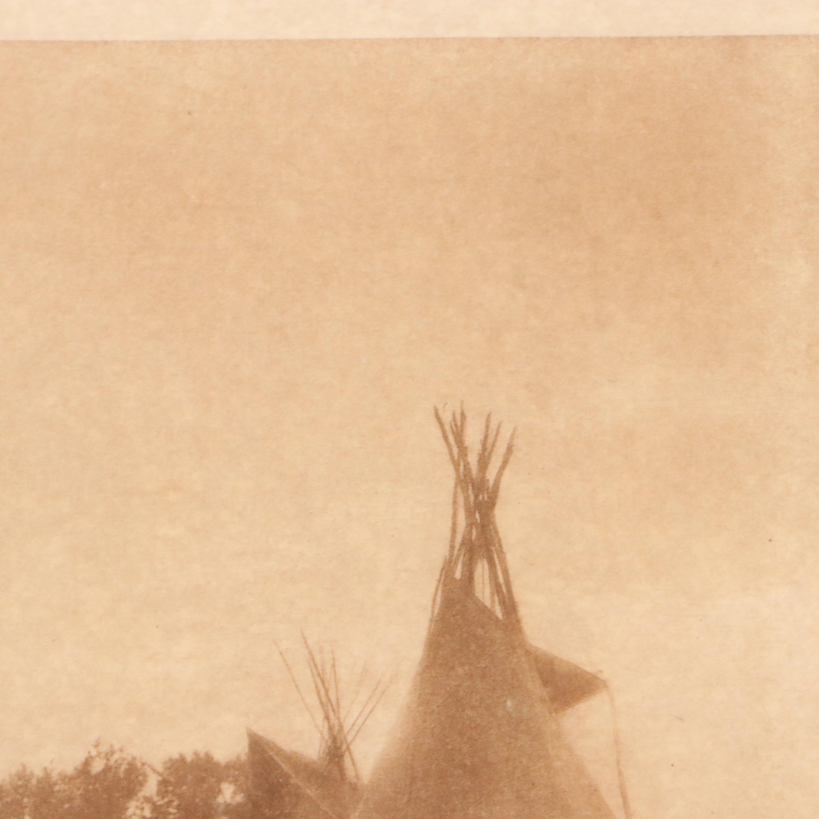 Edward S. Curtis Photogravure "A Cree Camp," 1926