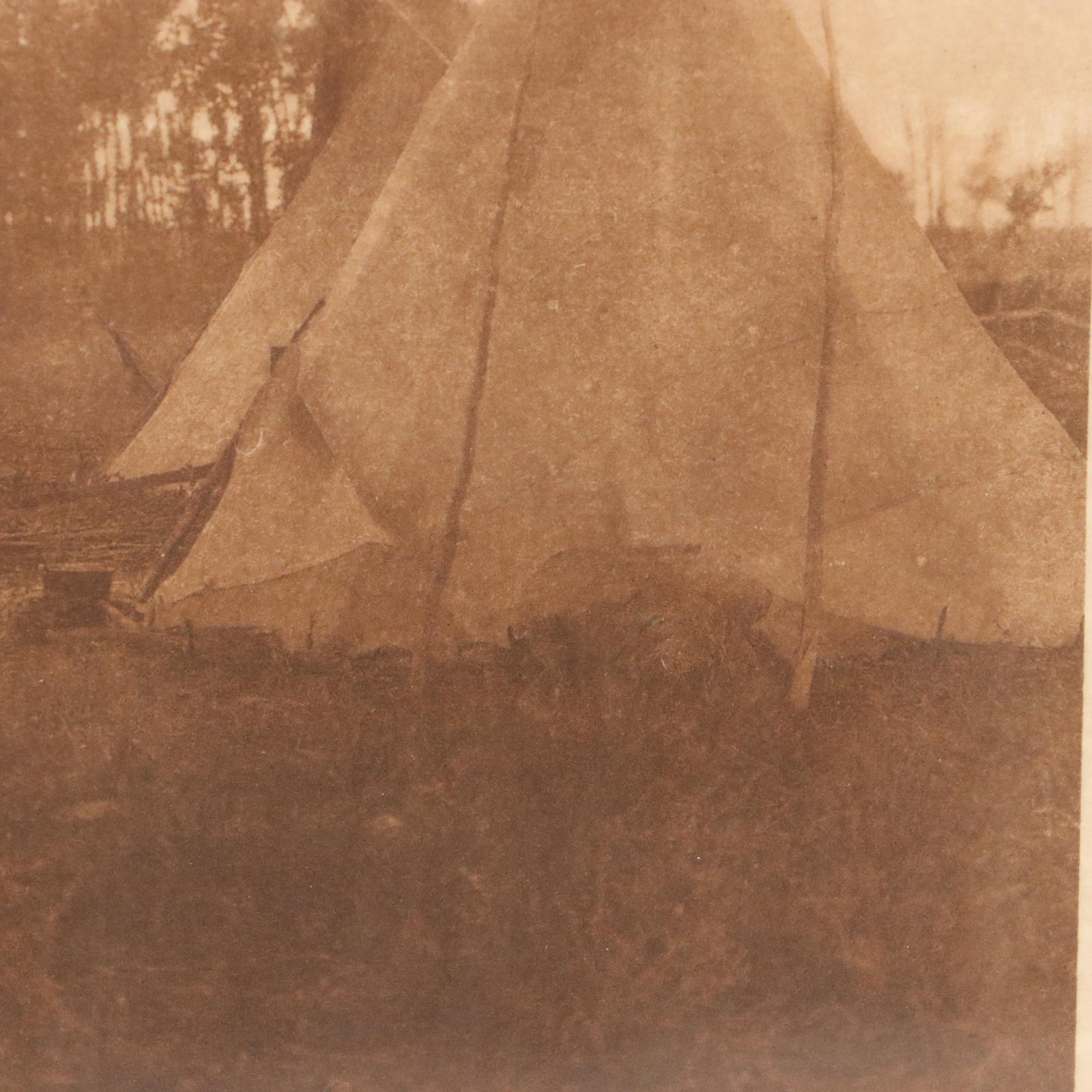 Edward S. Curtis Photogravure "A Cree Camp," 1926