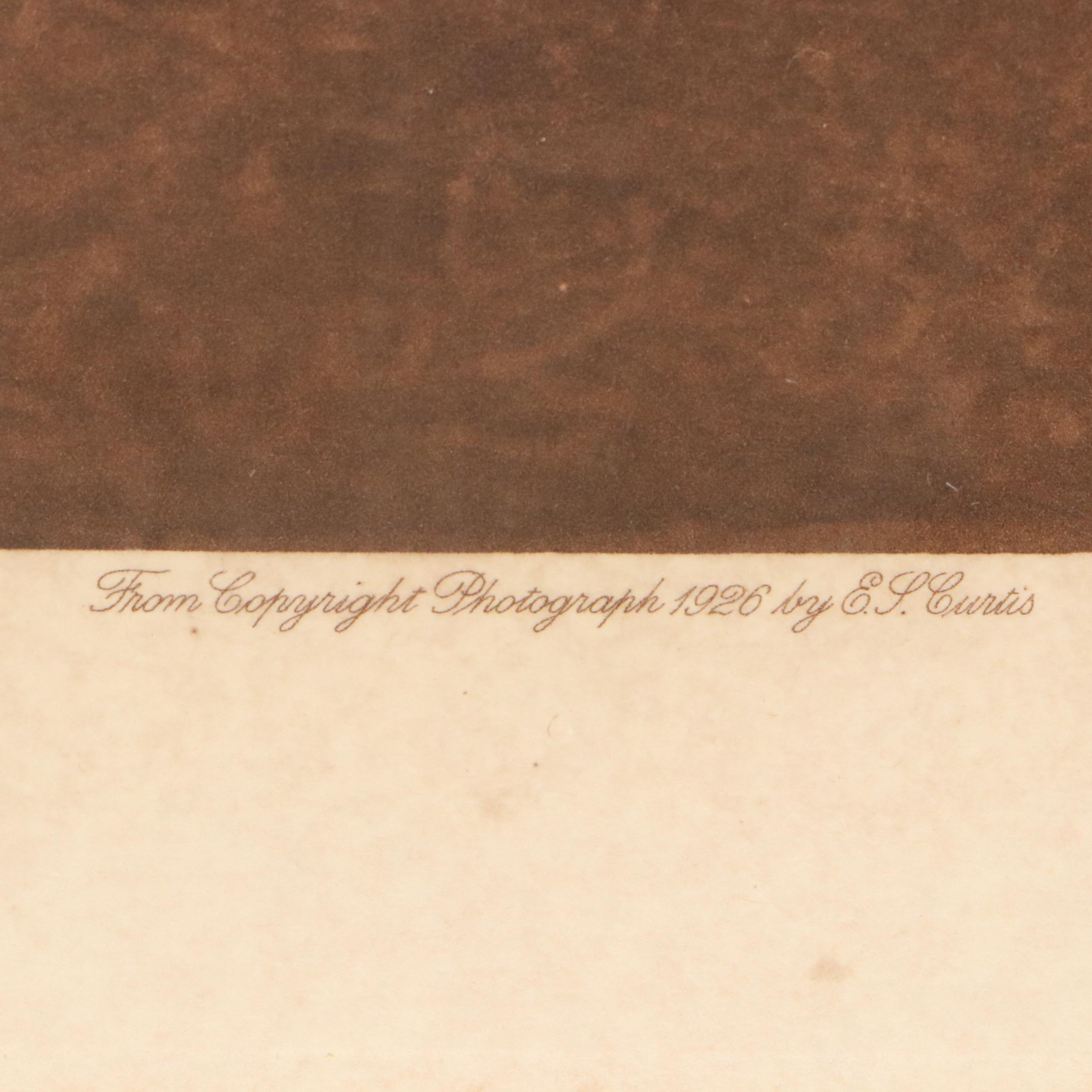 Edward S. Curtis Photogravure "A Cree Camp," 1926