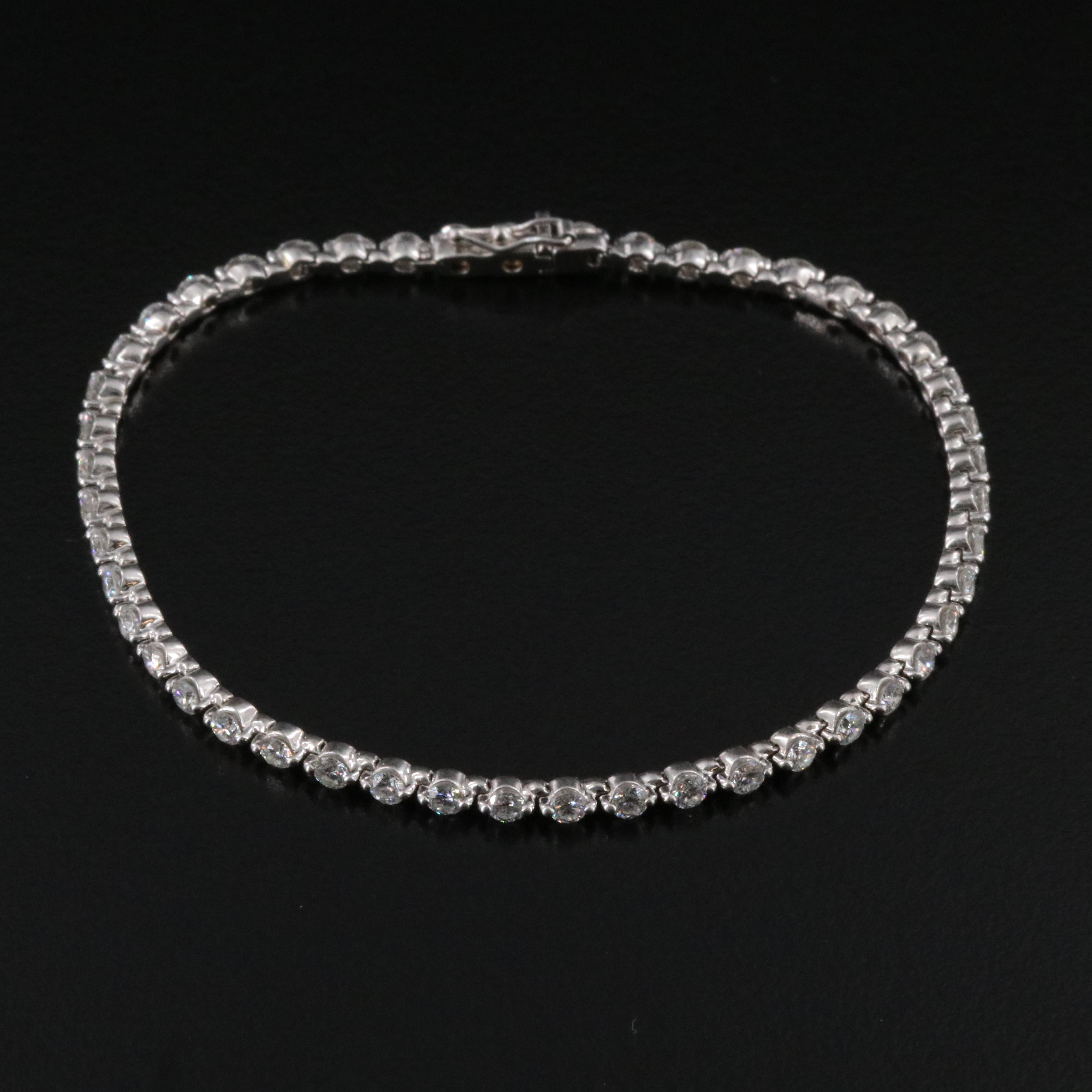 Platinum 3.05 CTW Diamond Line Bracelet
