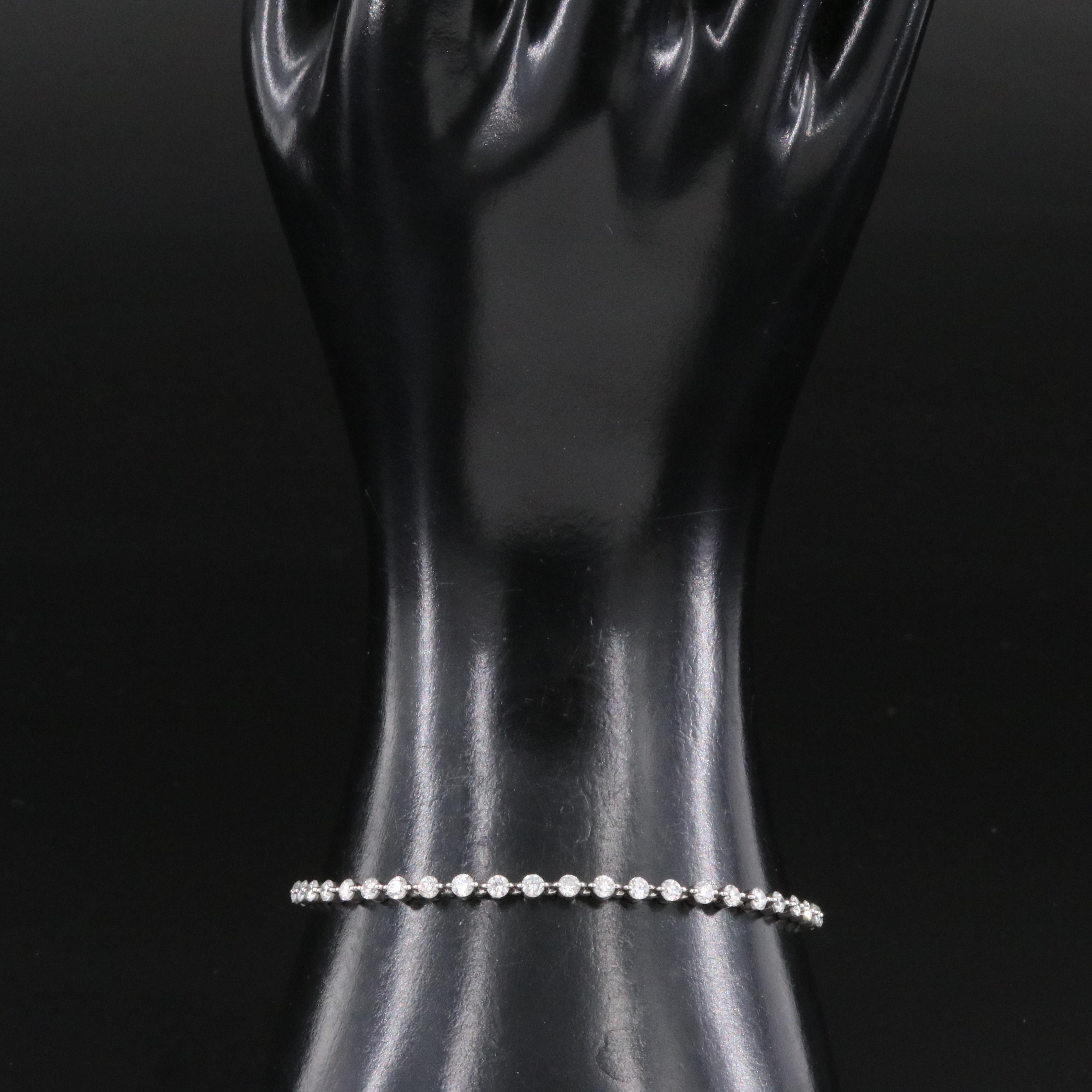 Platinum 3.05 CTW Diamond Line Bracelet