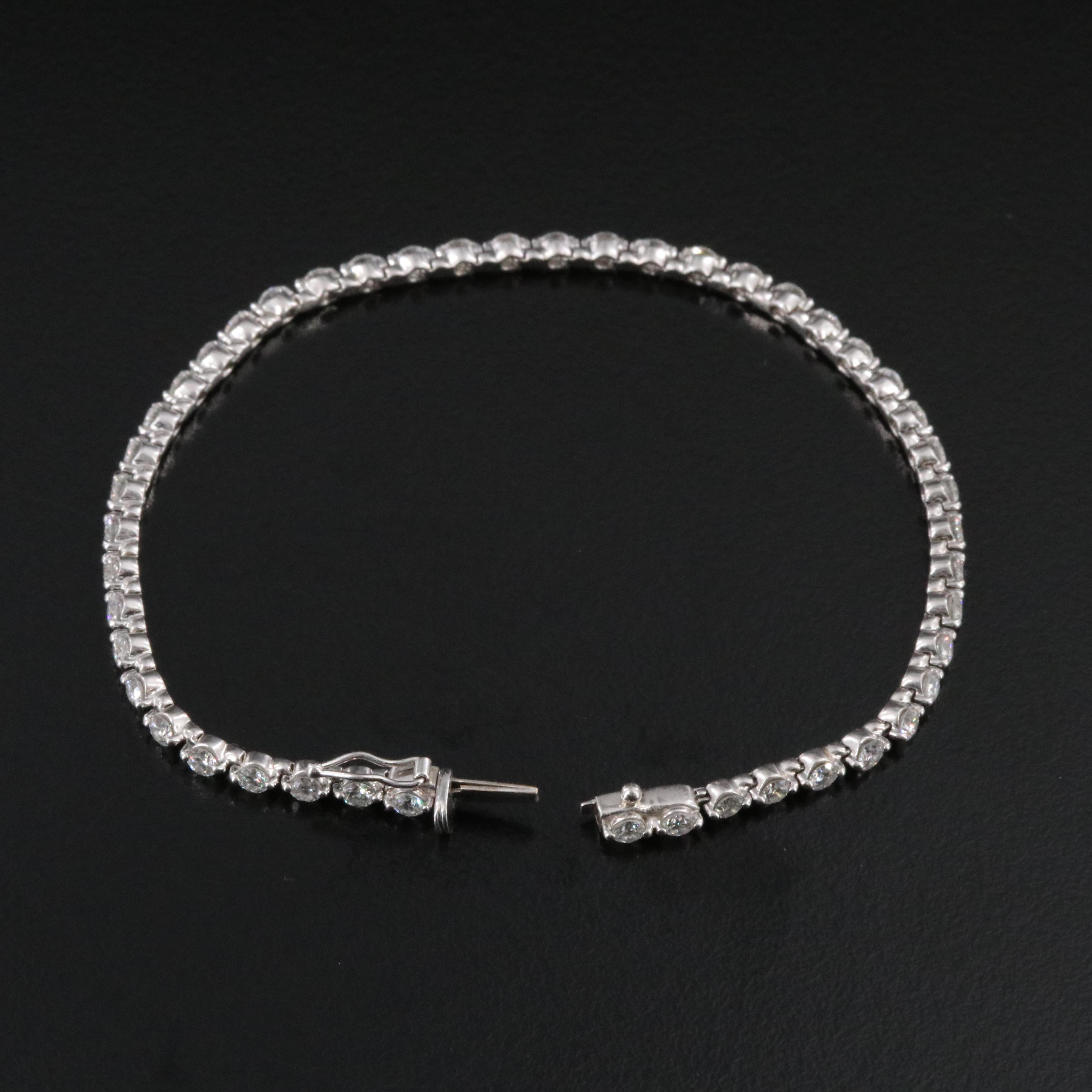 Platinum 3.05 CTW Diamond Line Bracelet