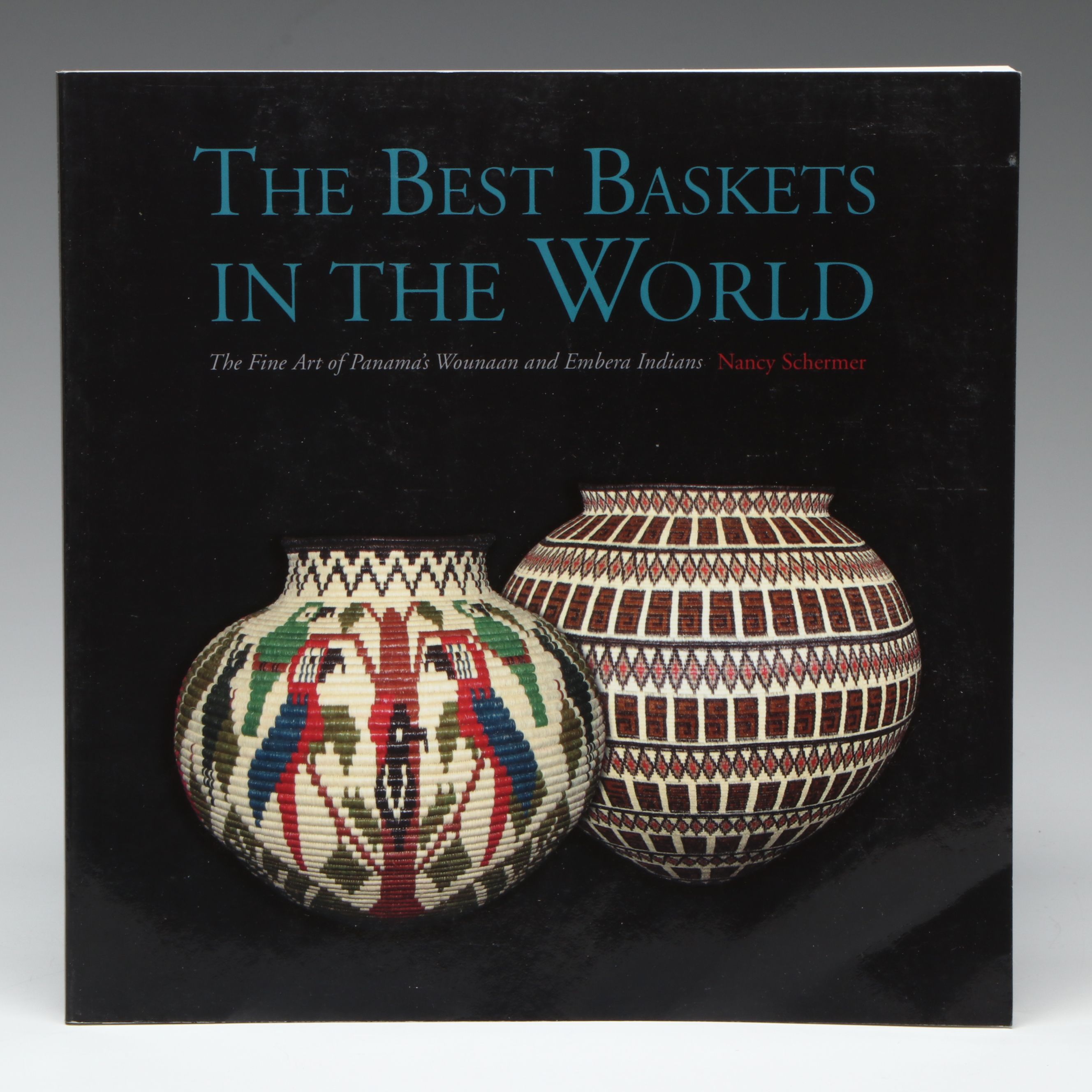 Darien Rainforest Woven Black Palm Chunga Fiber Basket Depicting Tropical Birds