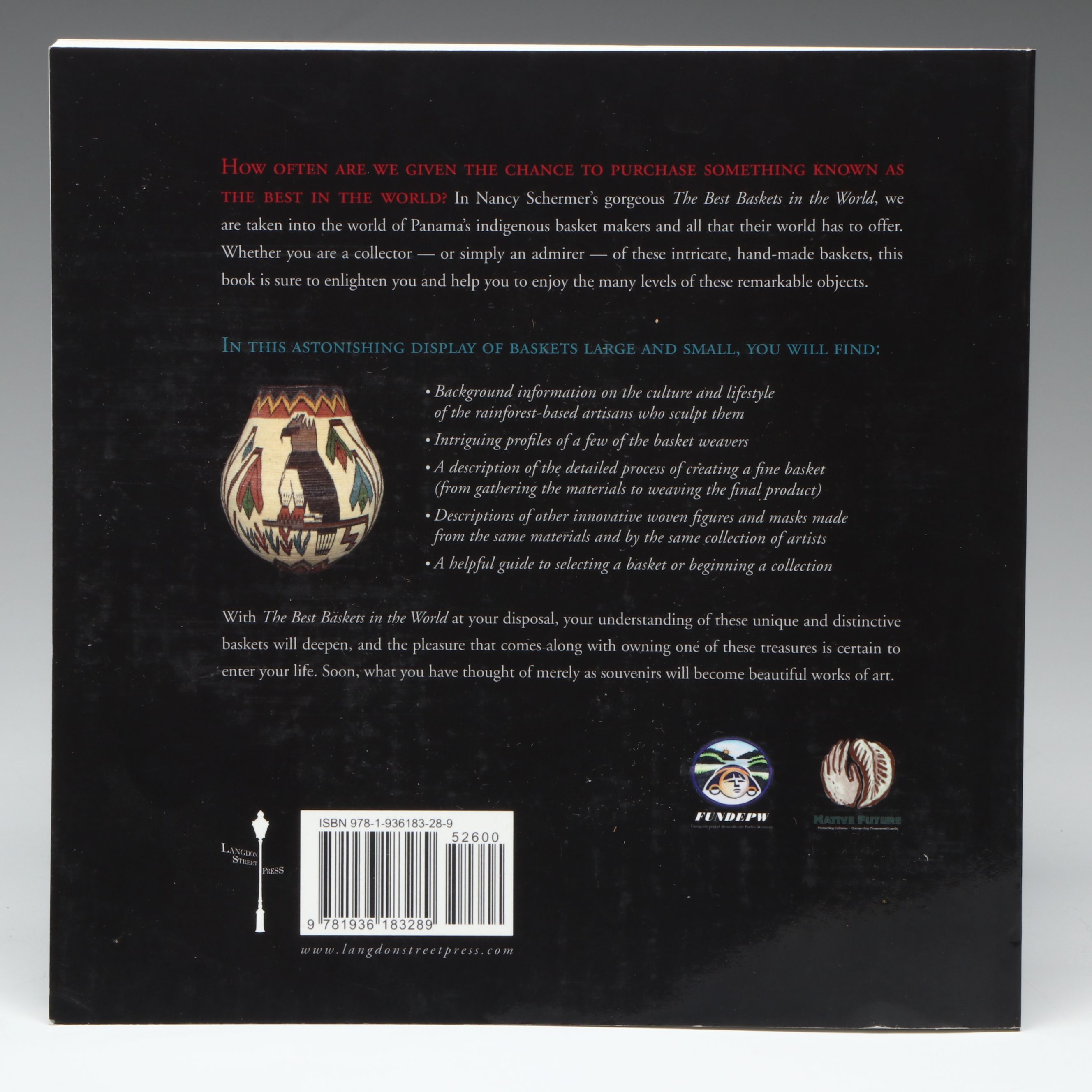 Darien Rainforest Woven Black Palm Chunga Fiber Basket Depicting Tropical Birds