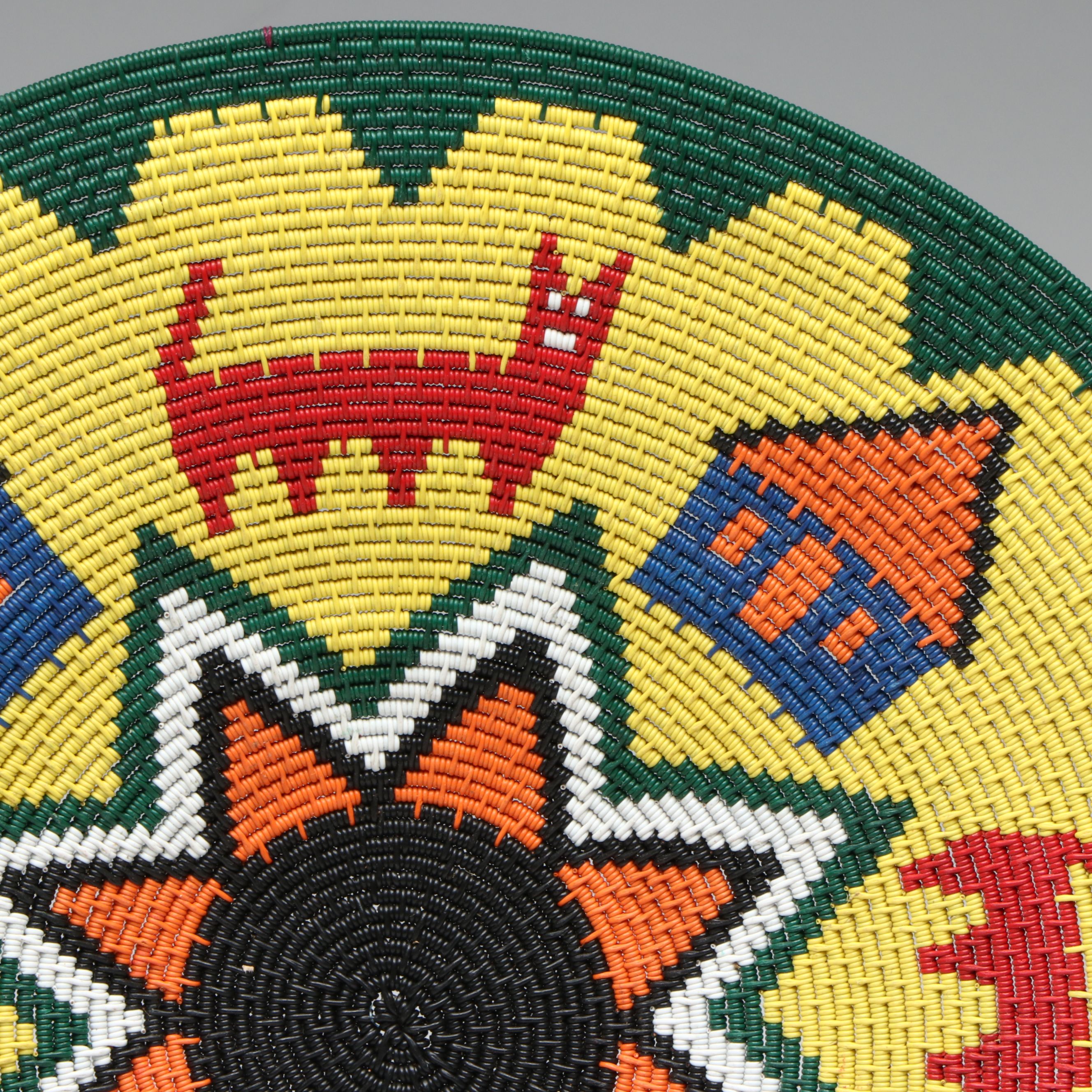 Dumsile Ngooboo South African Zulu Telephone Wire Basket Depicting Cats