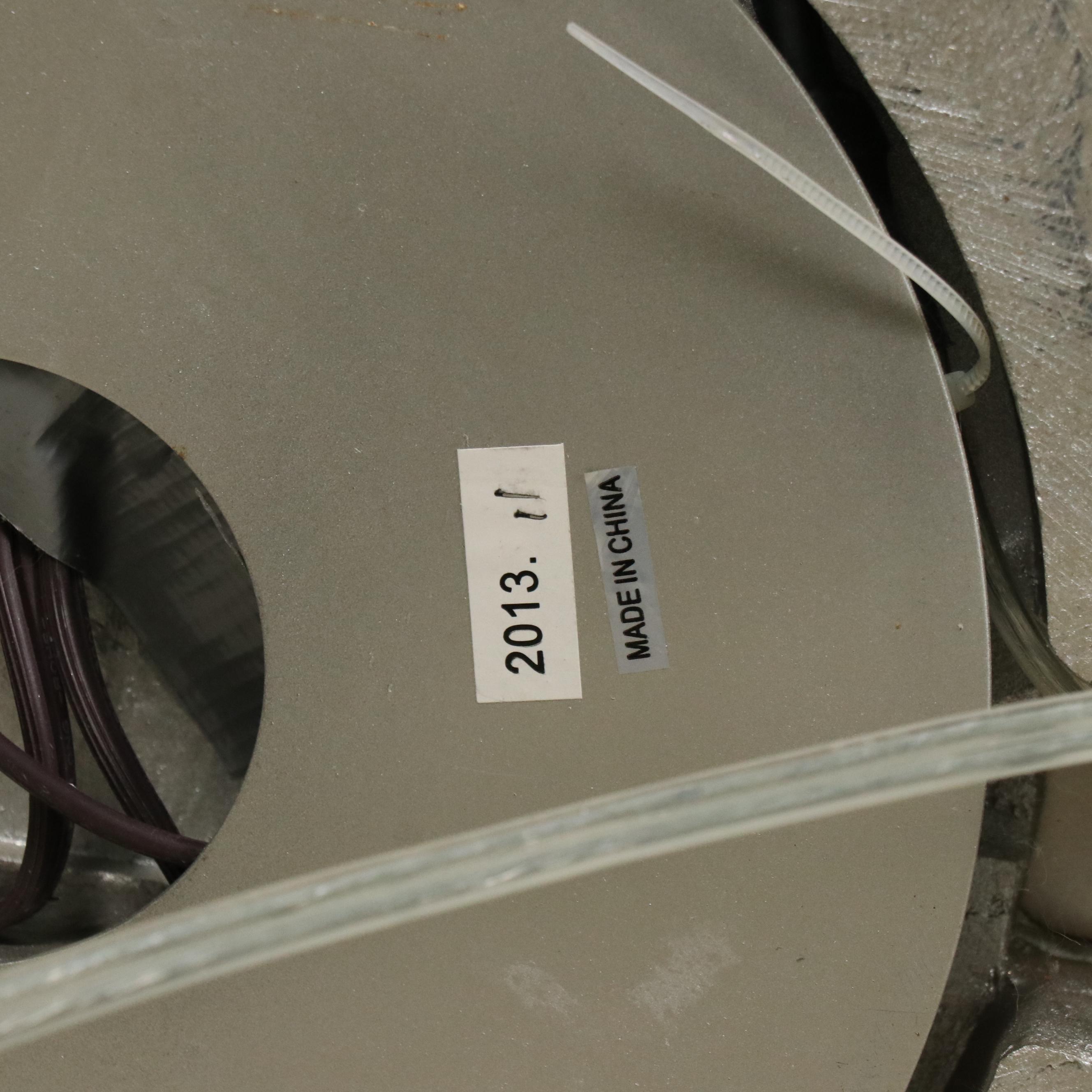 Adesso Trio Stainless Floor Lamp with White Linen Cylinder Shades