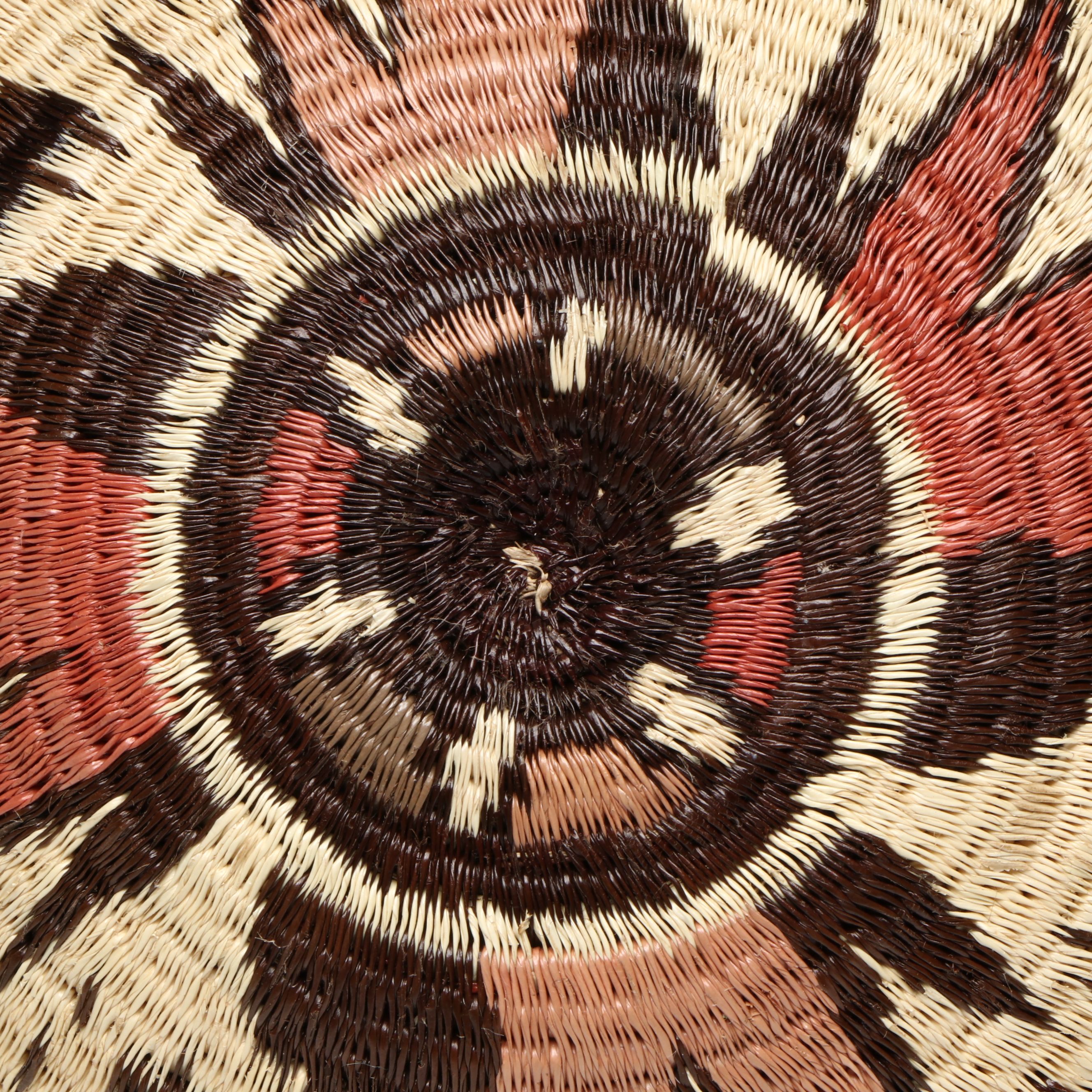 Panamanian Emberá-Wounaan Woven Black Palm Chunga Fiber Basket