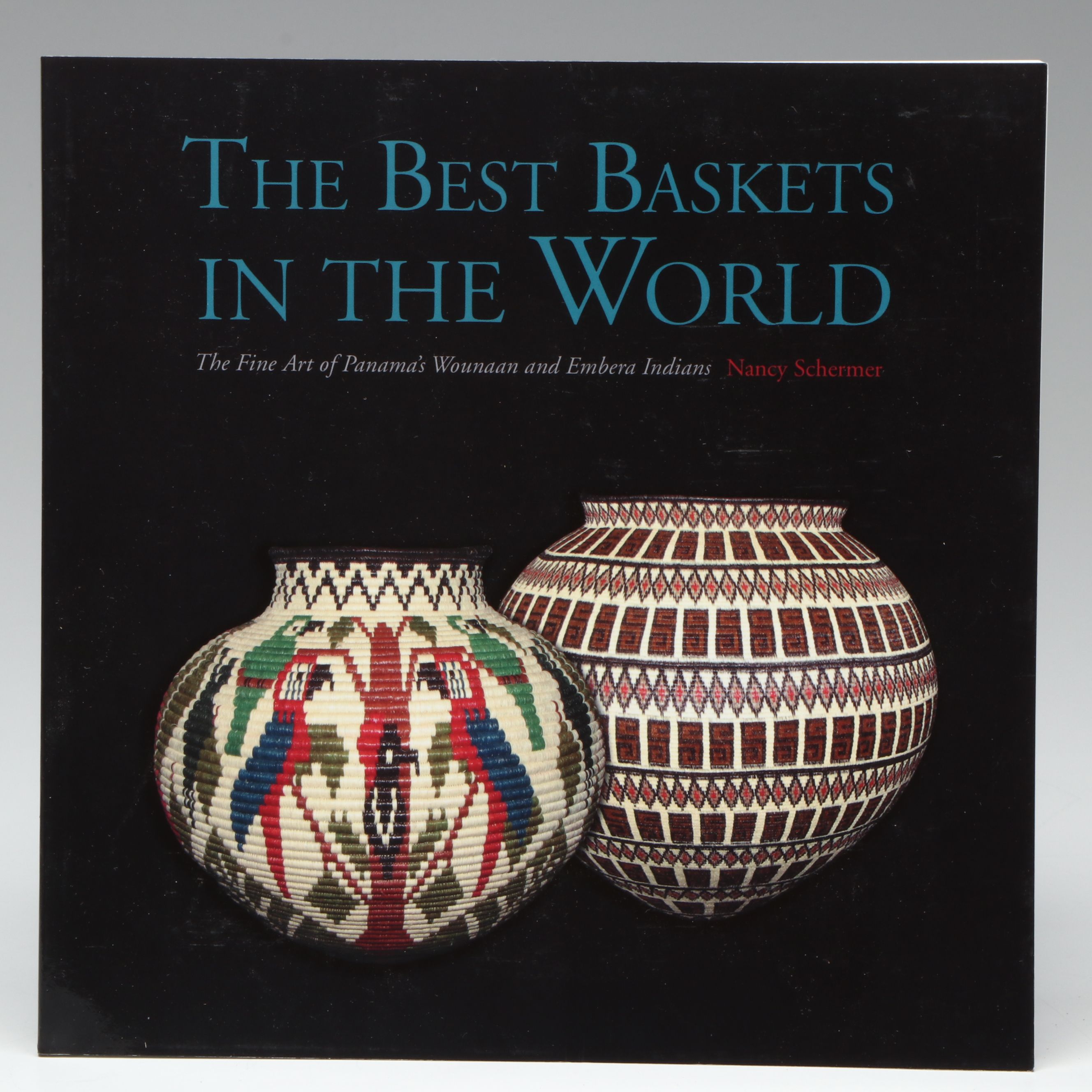 Panamanian Emberá-Wounaan Woven Black Palm Chunga Fiber Basket