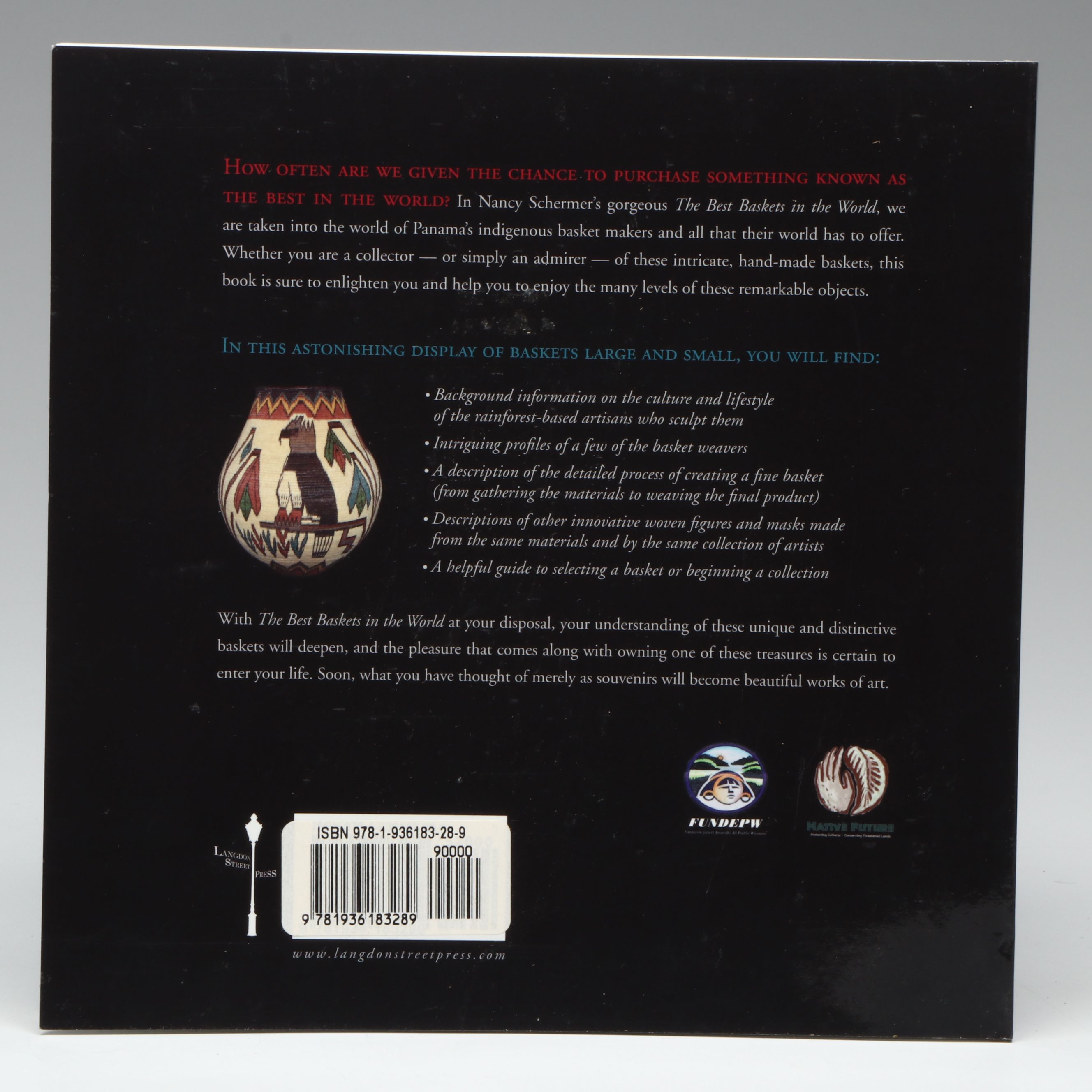 Panamanian Emberá-Wounaan Woven Black Palm Chunga Fiber Basket