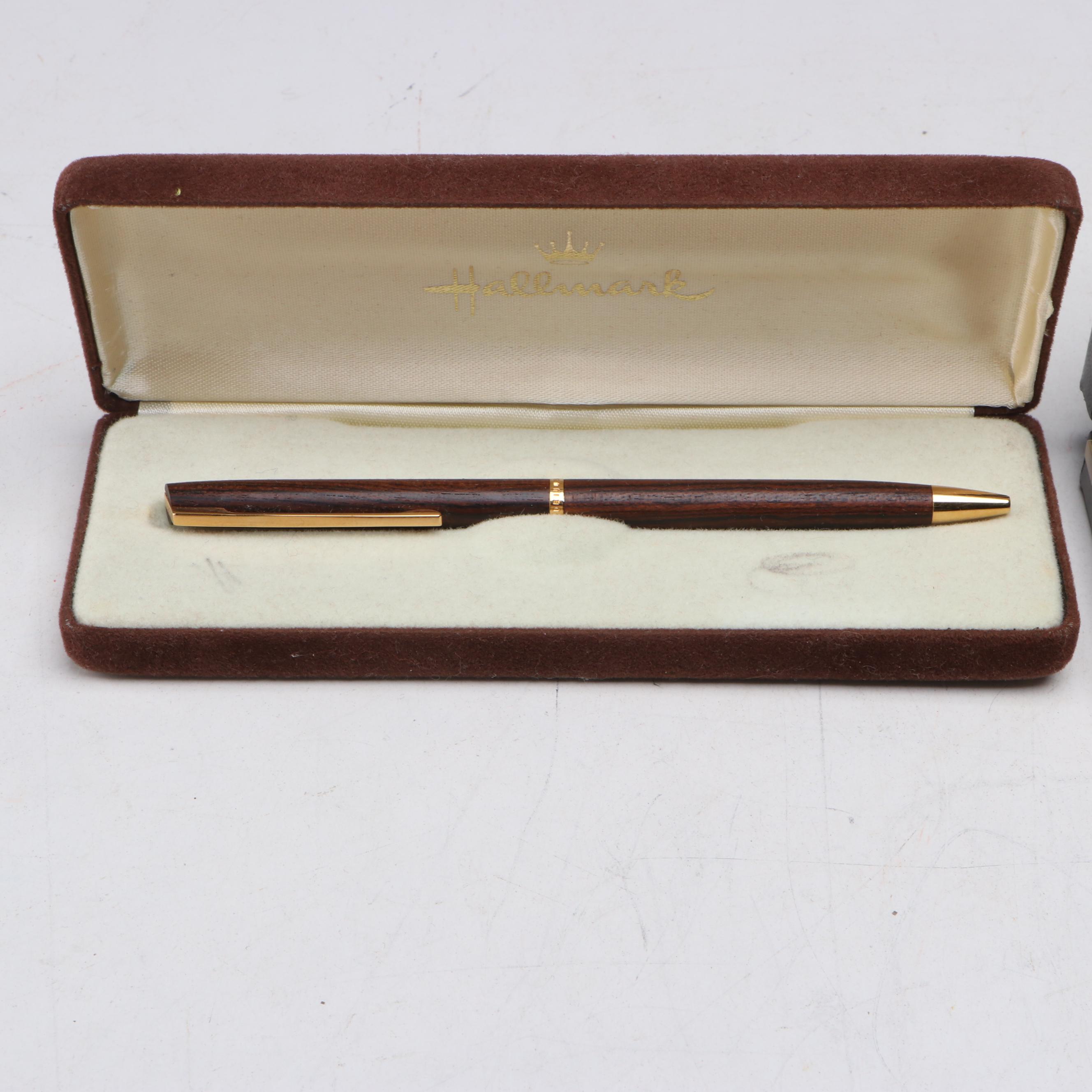 Sheaffer Fountain Pen with Cross, Hallmark and Other Metal Pens