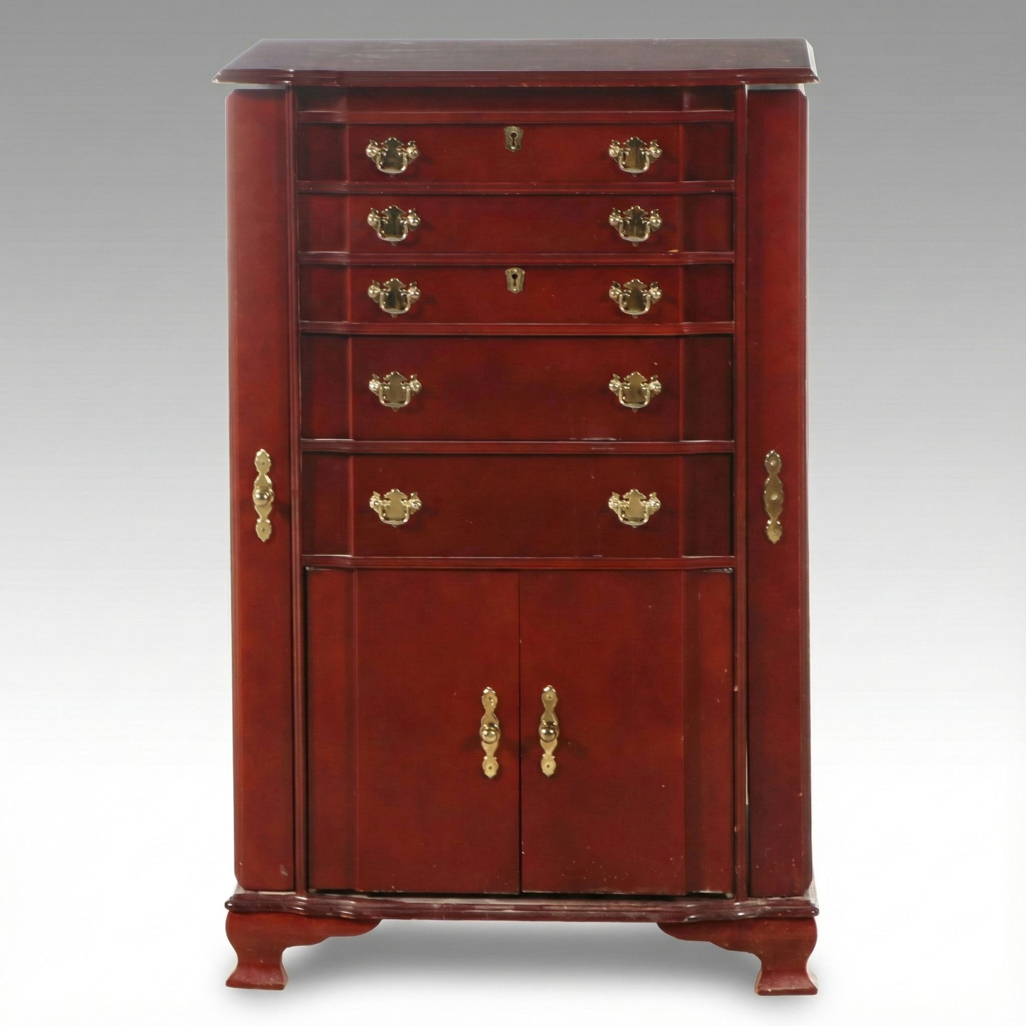 Powell Mahogany Jewelry Cabinet, 1989
