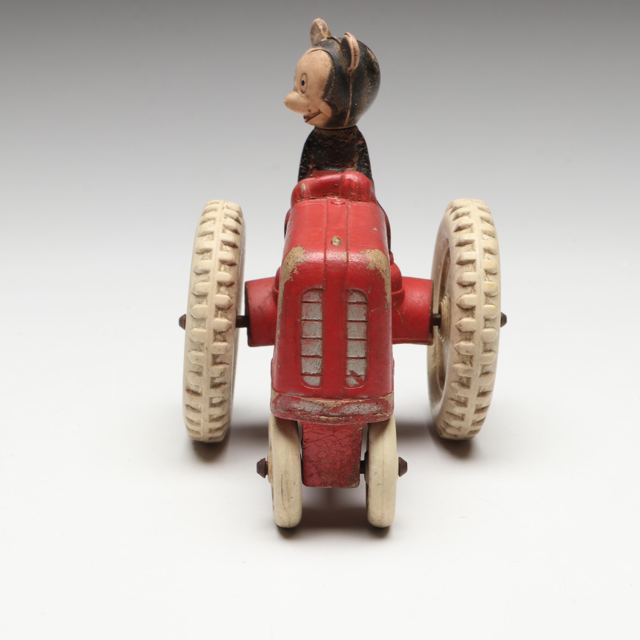 Sun Rubber Co. "Mickey's Tractor" Toy, 1930s
