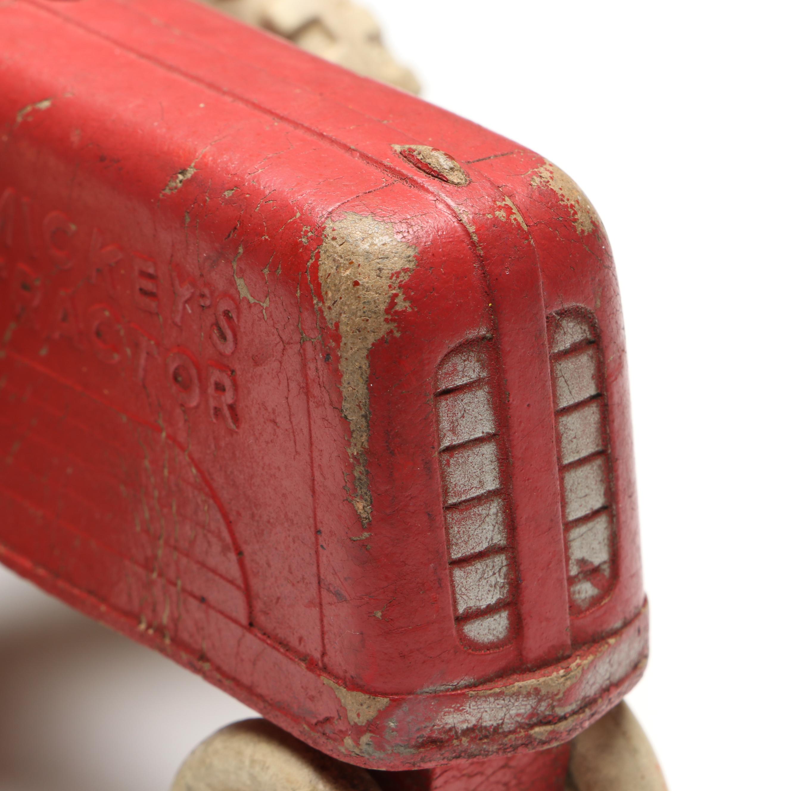 Sun Rubber Co. "Mickey's Tractor" Toy, 1930s