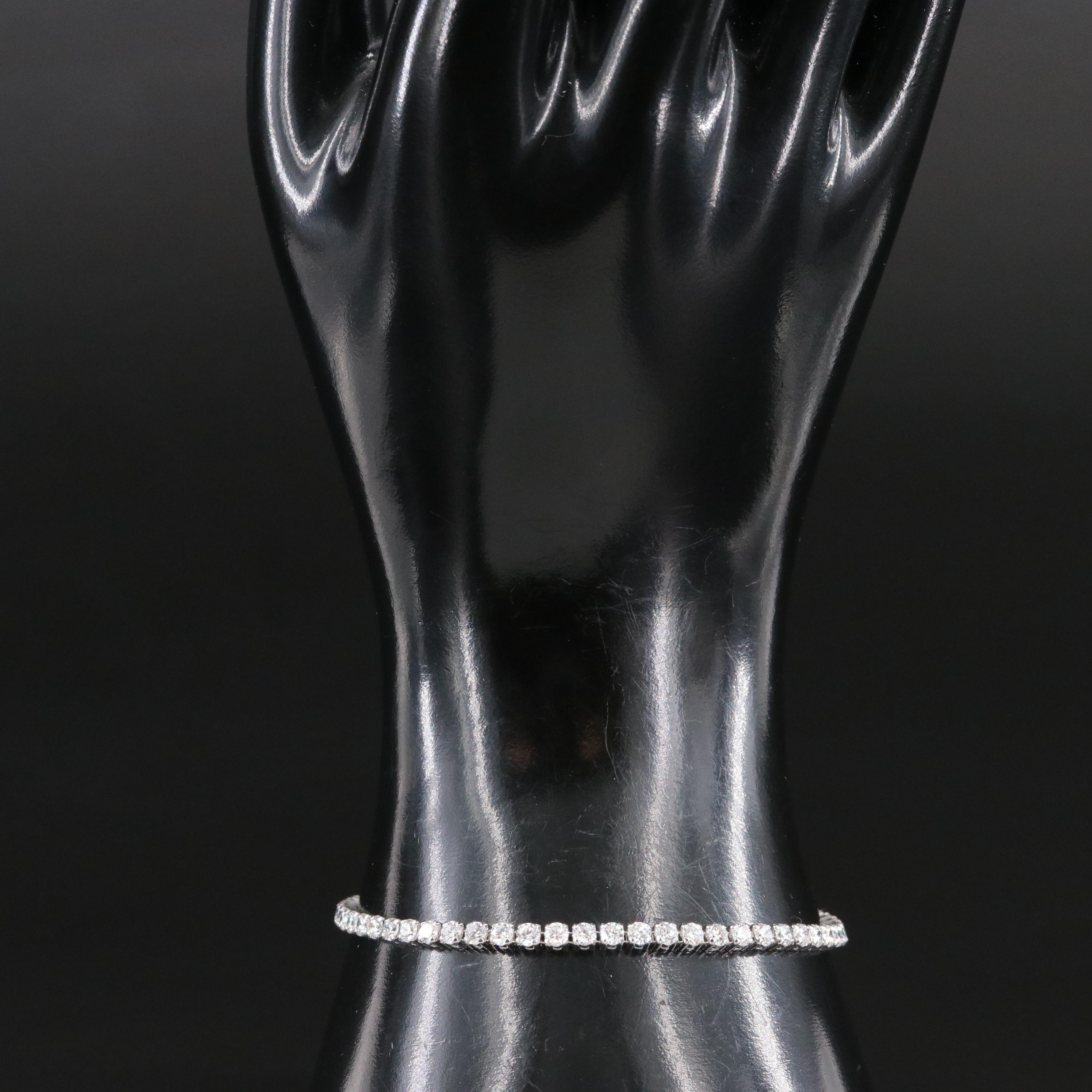 14K 4.36 CTW Lab Grown Diamond Line Bracelet with IGI Jewelry Report