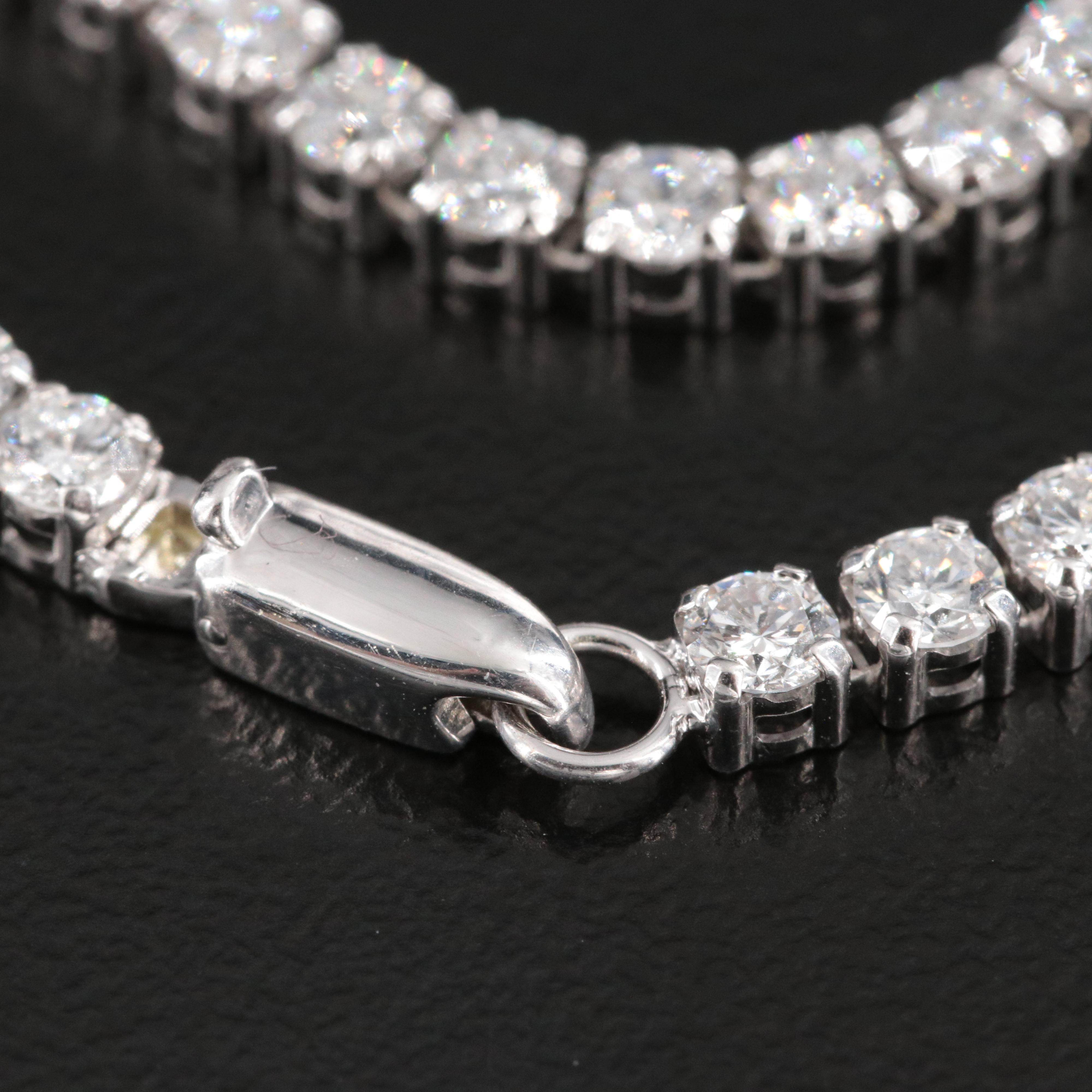 14K 4.36 CTW Lab Grown Diamond Line Bracelet with IGI Jewelry Report