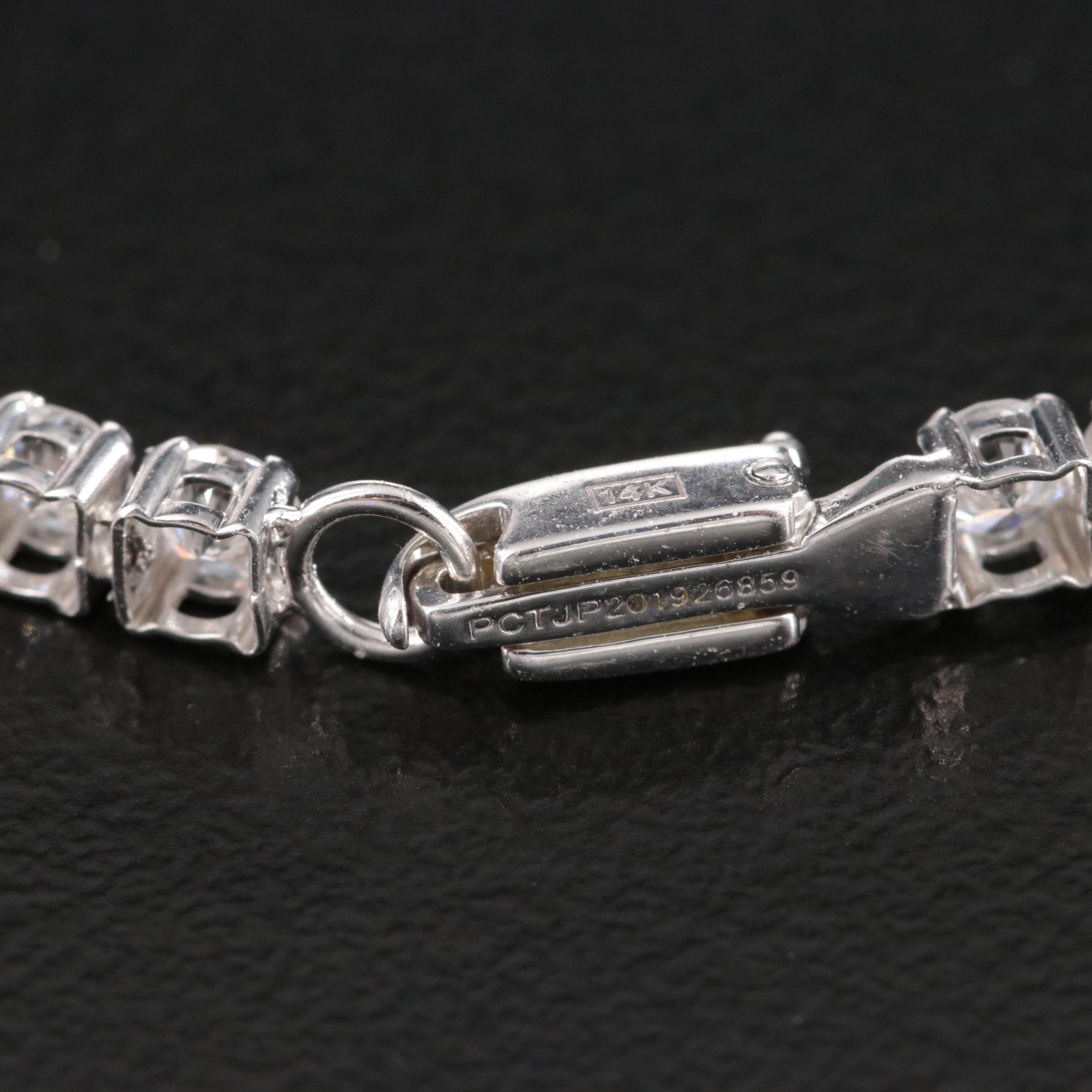 14K 4.36 CTW Lab Grown Diamond Line Bracelet with IGI Jewelry Report