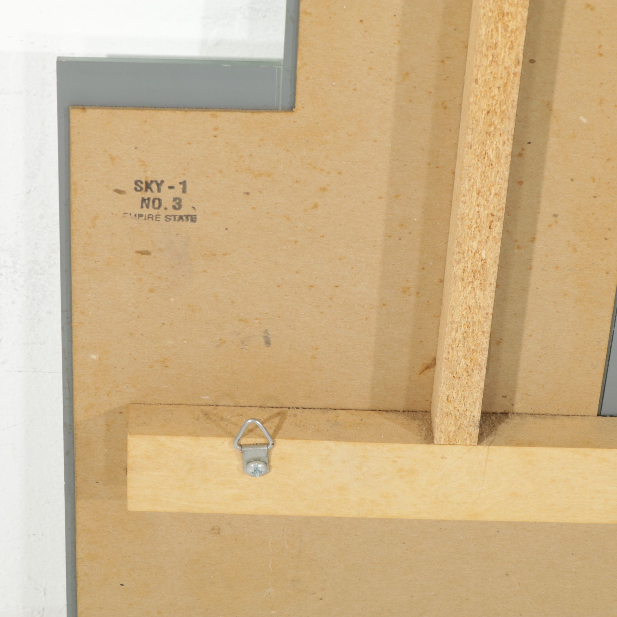 Two Urban Skyline Style Mirrored Wall Hanging Decorations