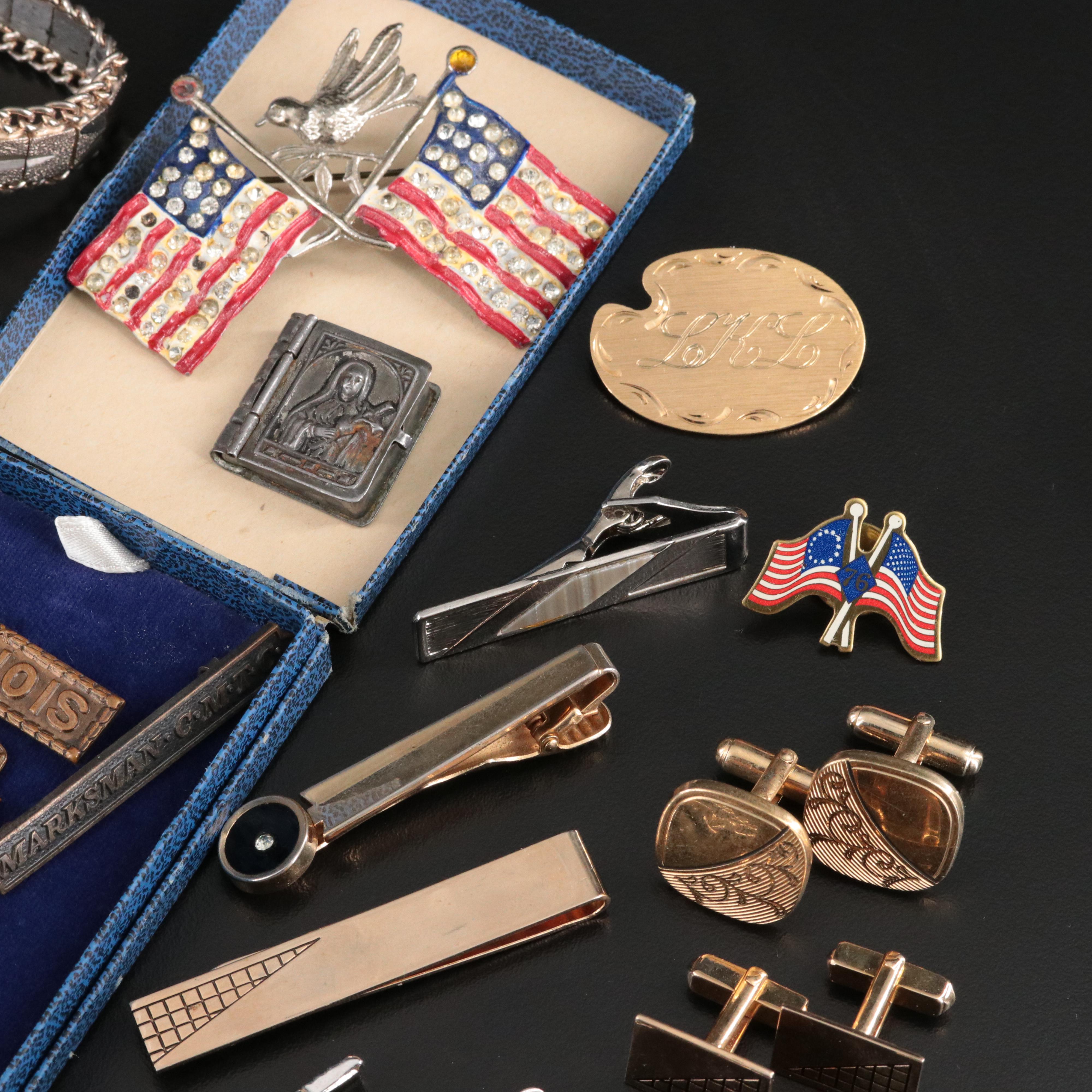 American Legion of Illinois and Lincoln Pins Featured in Vintage Jewelry