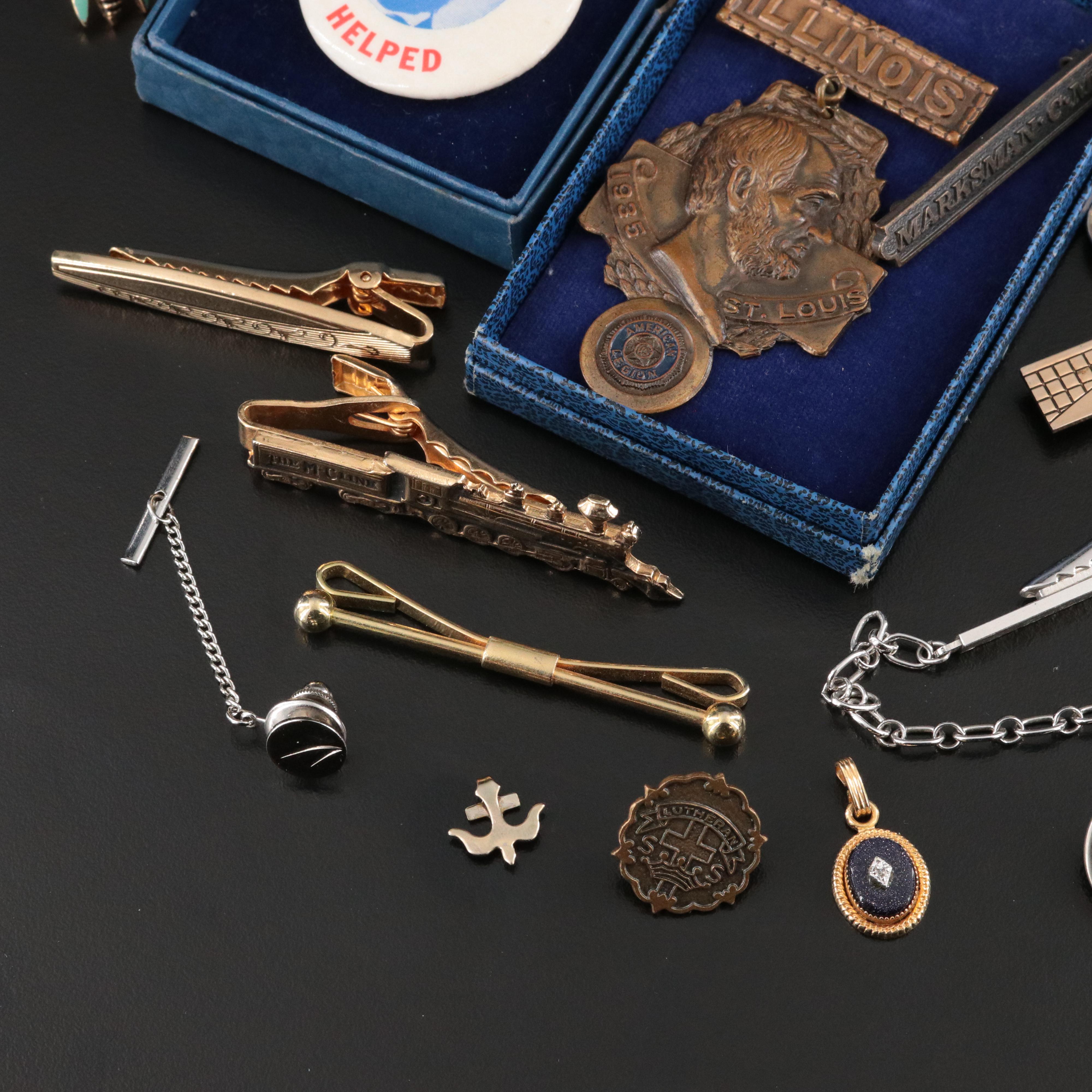 American Legion of Illinois and Lincoln Pins Featured in Vintage Jewelry