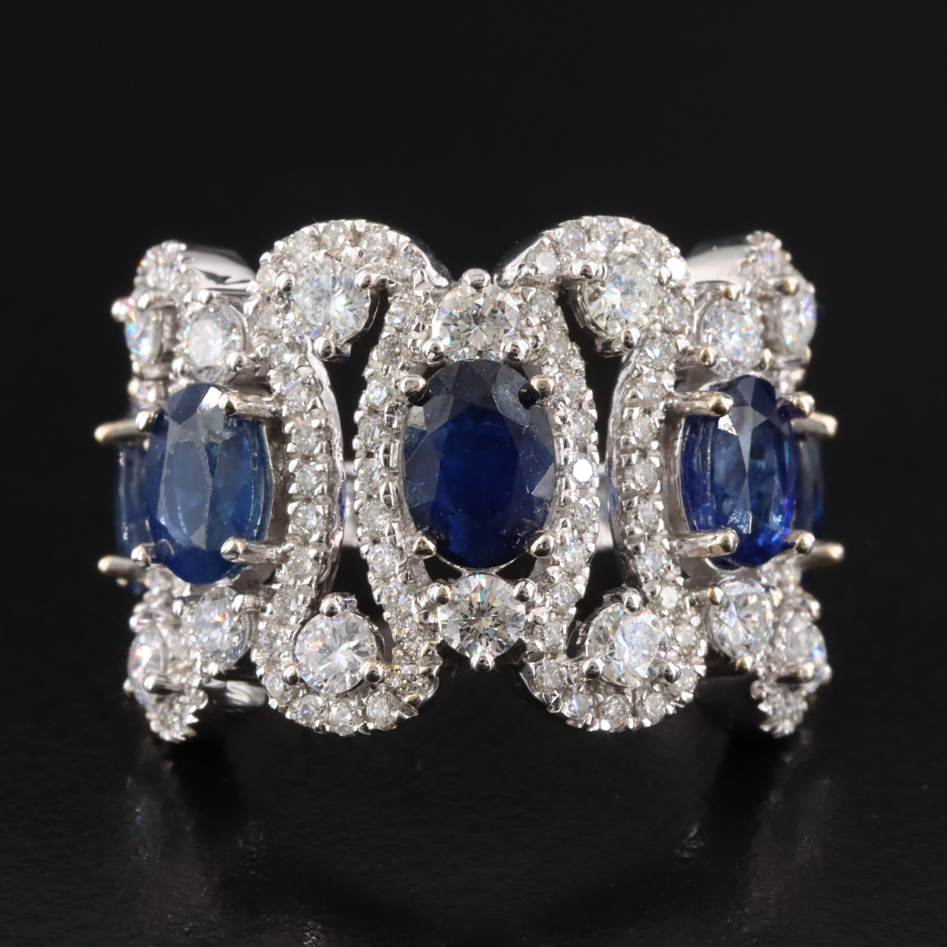 14K Sapphire and 2.34 CTW Diamond Ring