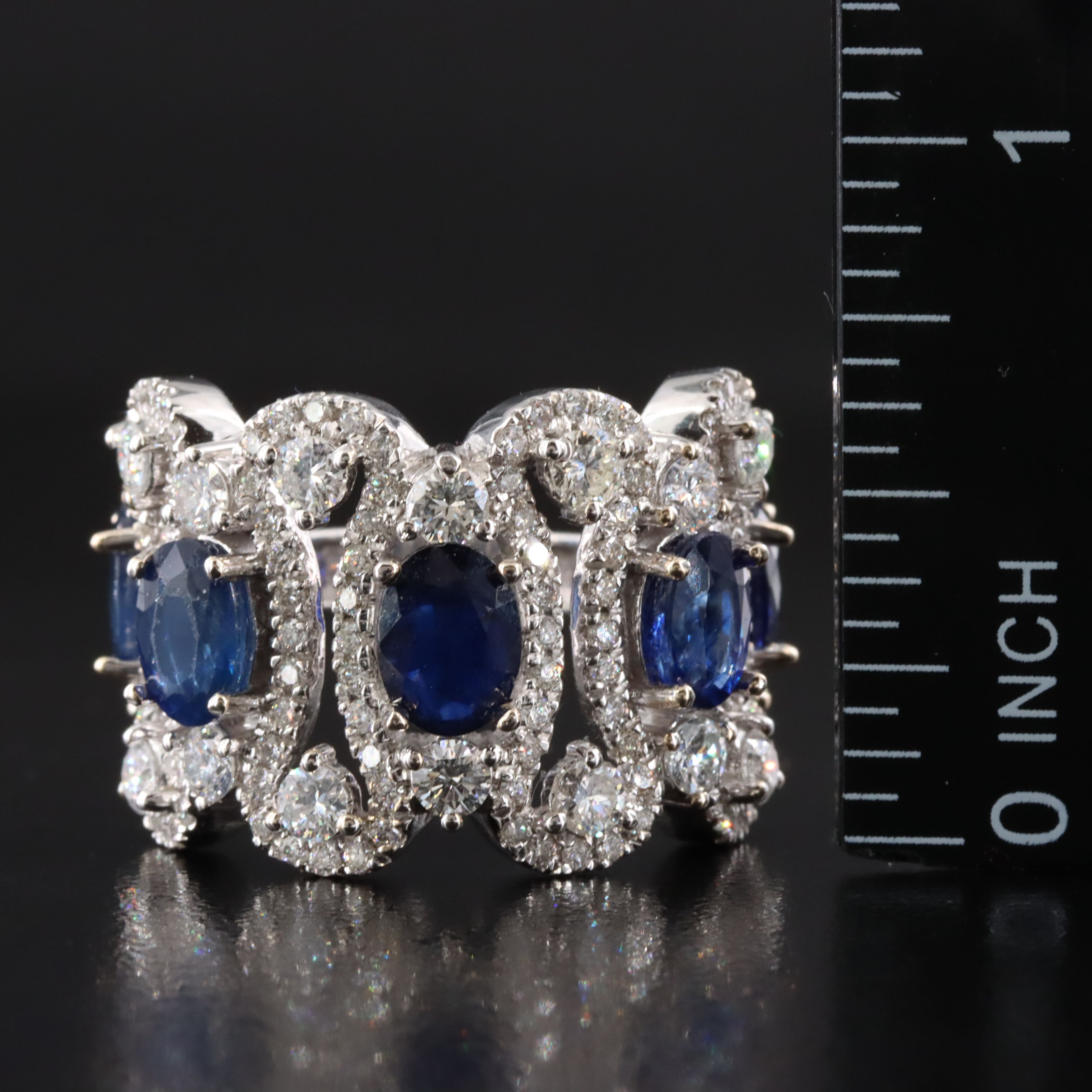 14K Sapphire and 2.34 CTW Diamond Ring