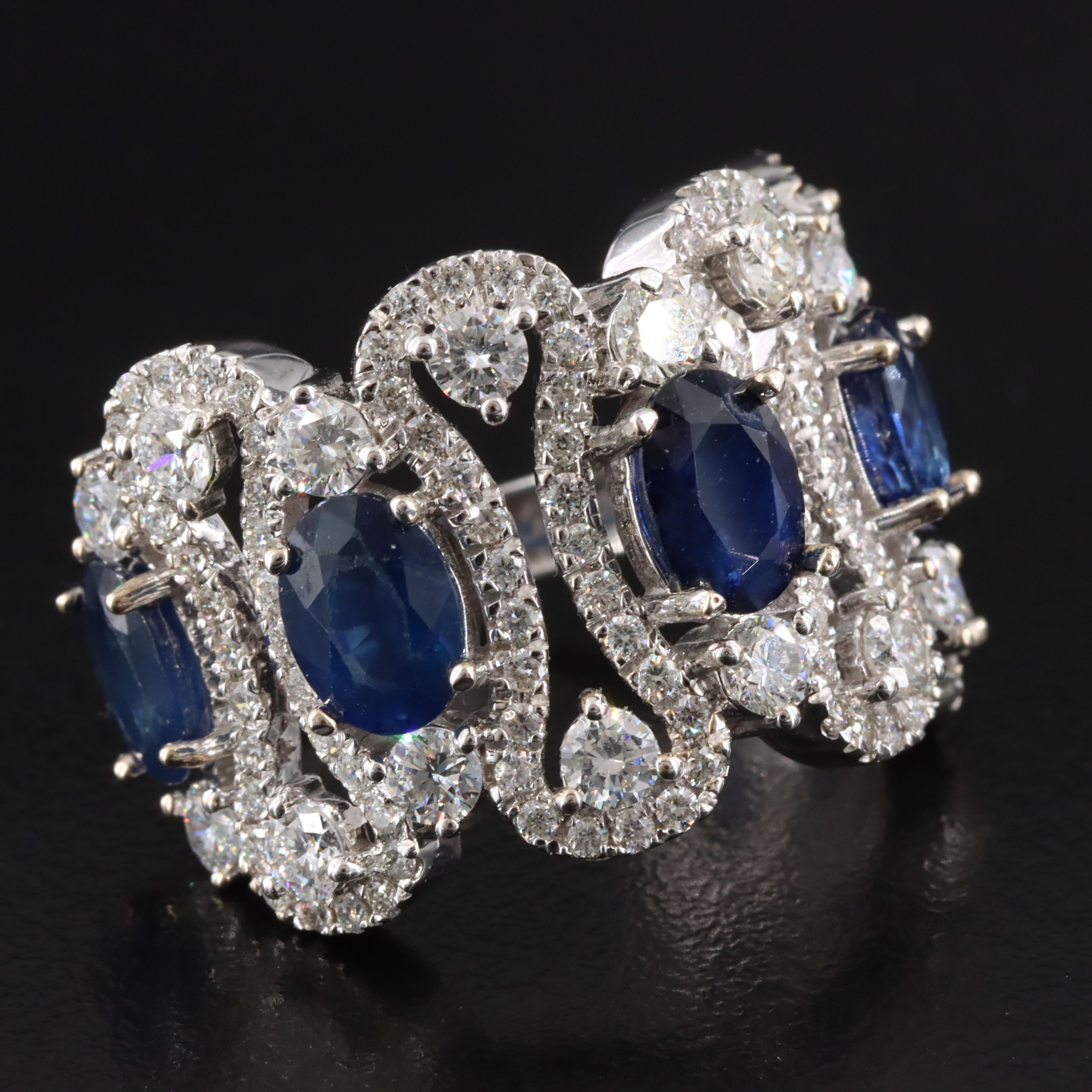 14K Sapphire and 2.34 CTW Diamond Ring