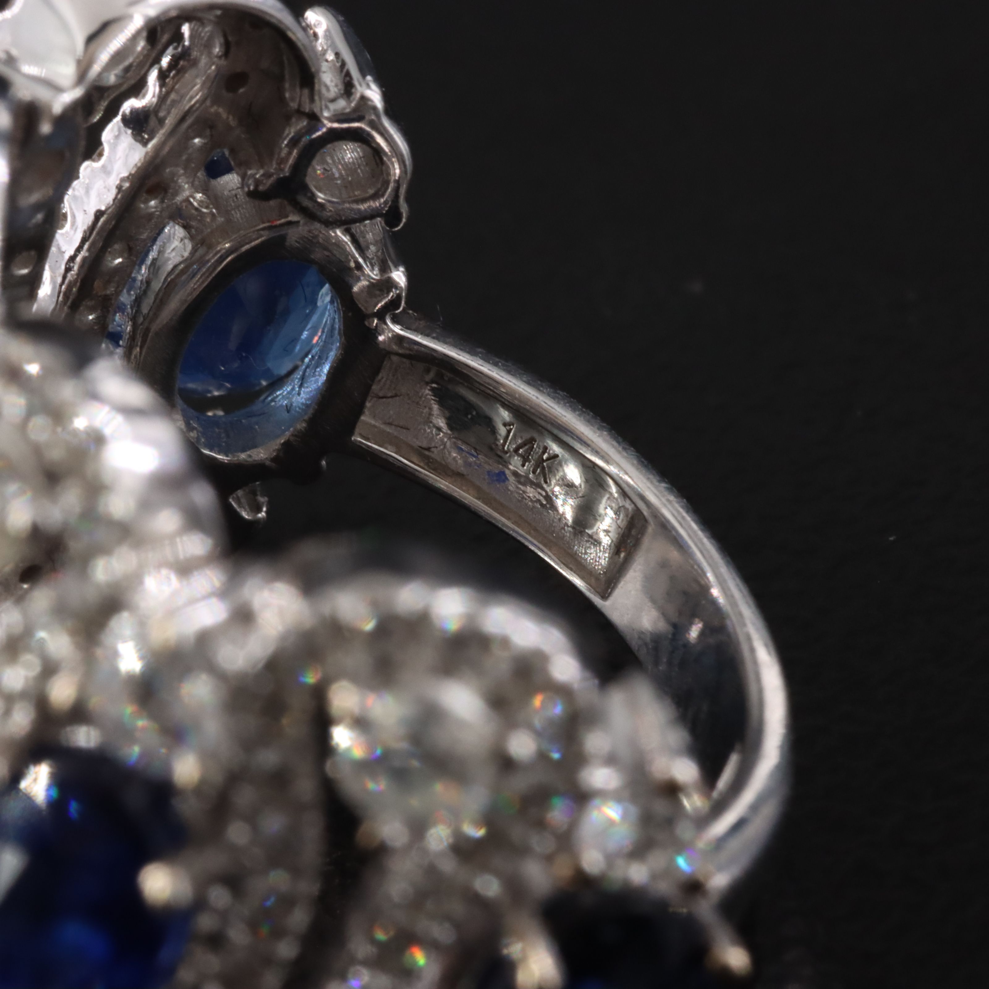 14K Sapphire and 2.34 CTW Diamond Ring