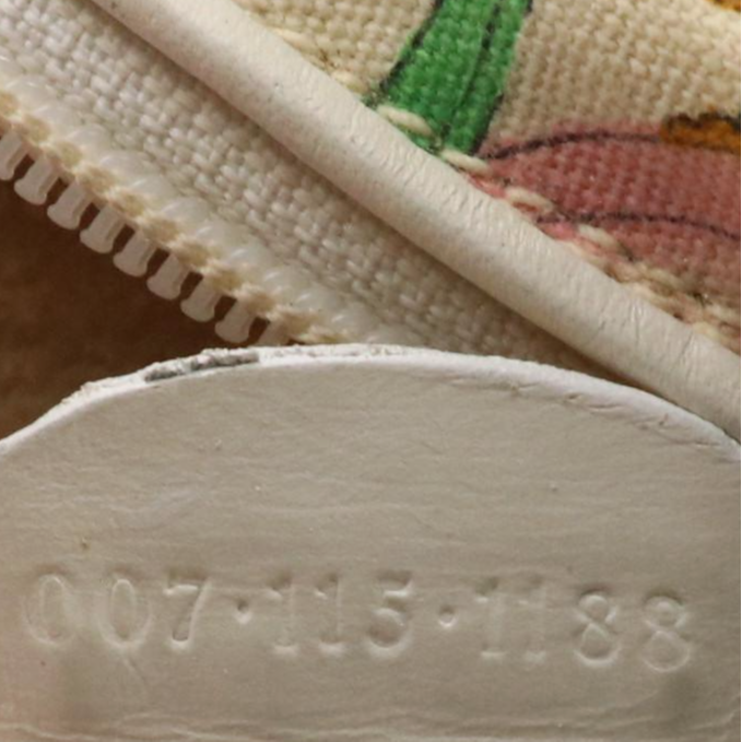 Gucci Vintage Flora Canvas Canteen Crossbody Bag with White Leather Trim