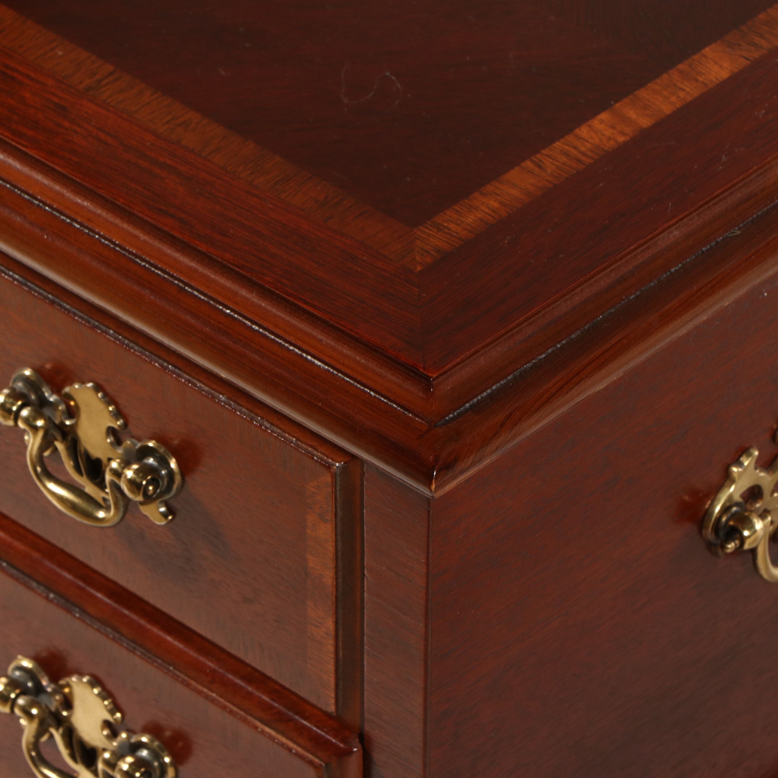 Lane Furniture Mahogany Campaign Style Side Table