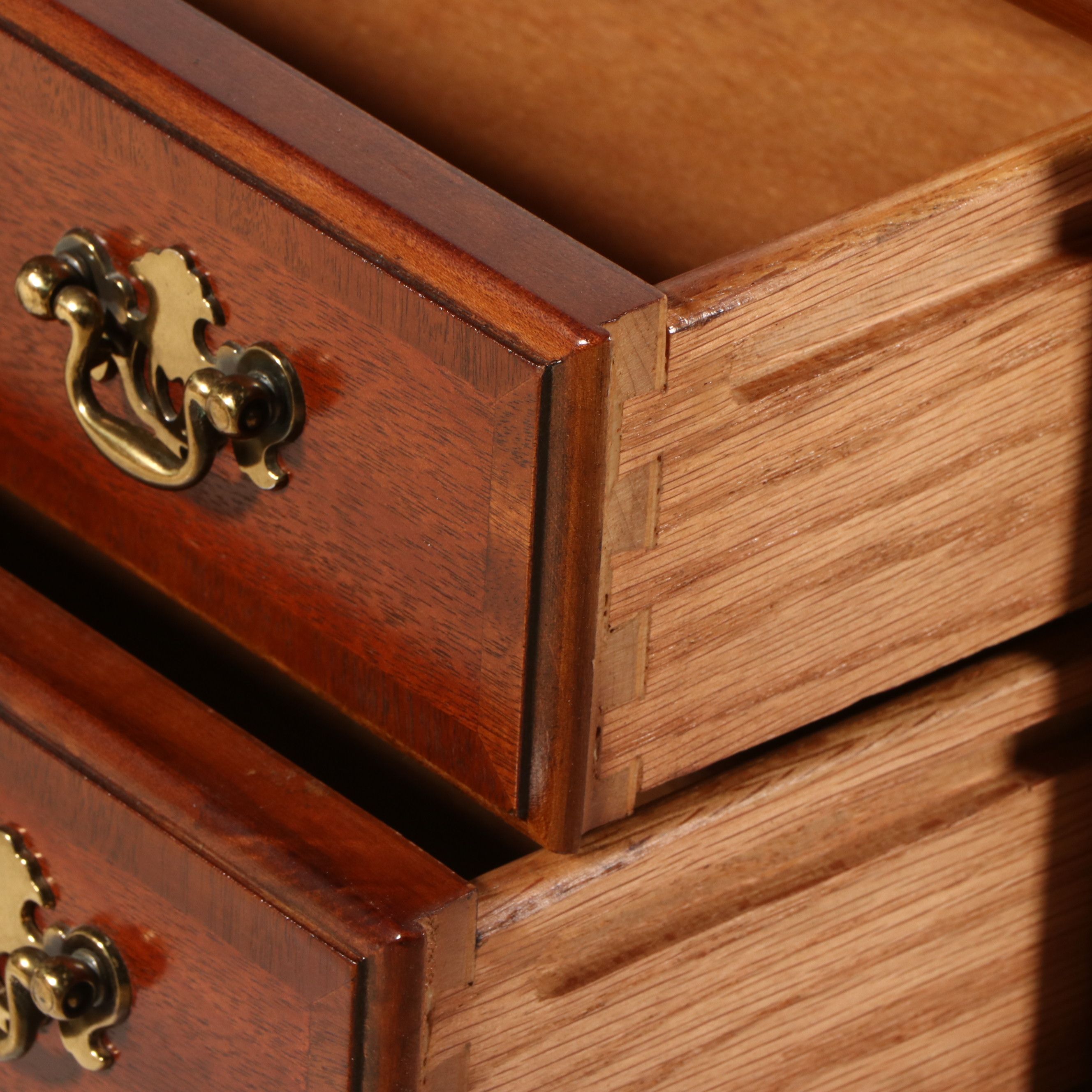 Lane Furniture Mahogany Campaign Style Side Table