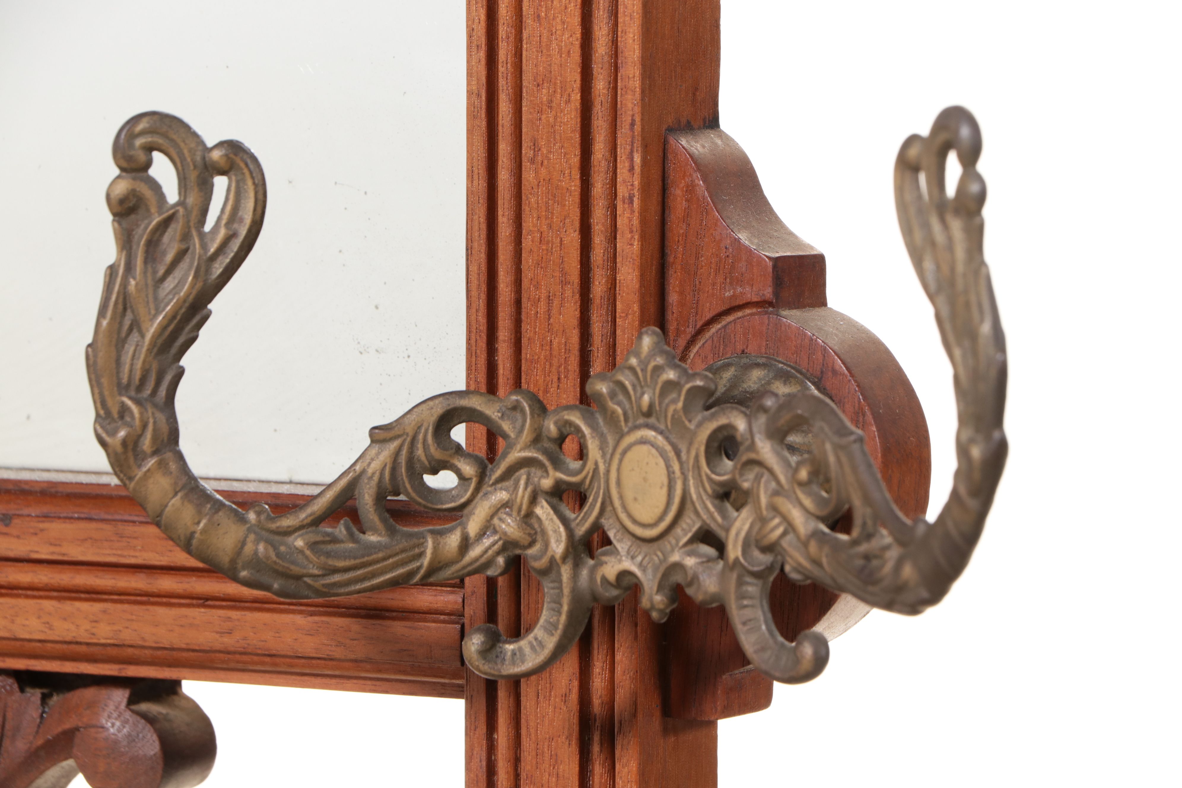 Antique Victorian Carved Walnut Hall Tree