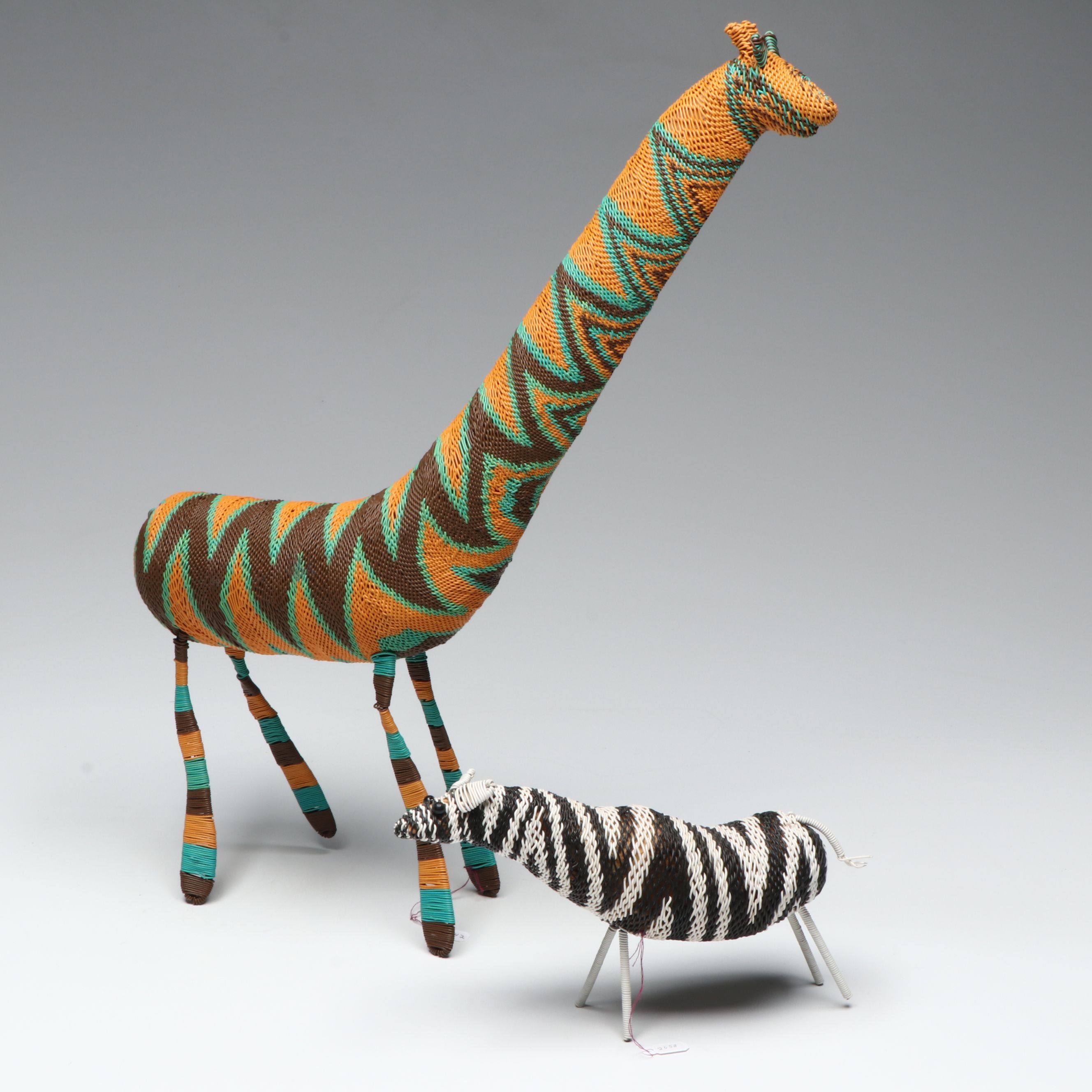 Zulu Telephone Wire Giraffe and Zebra