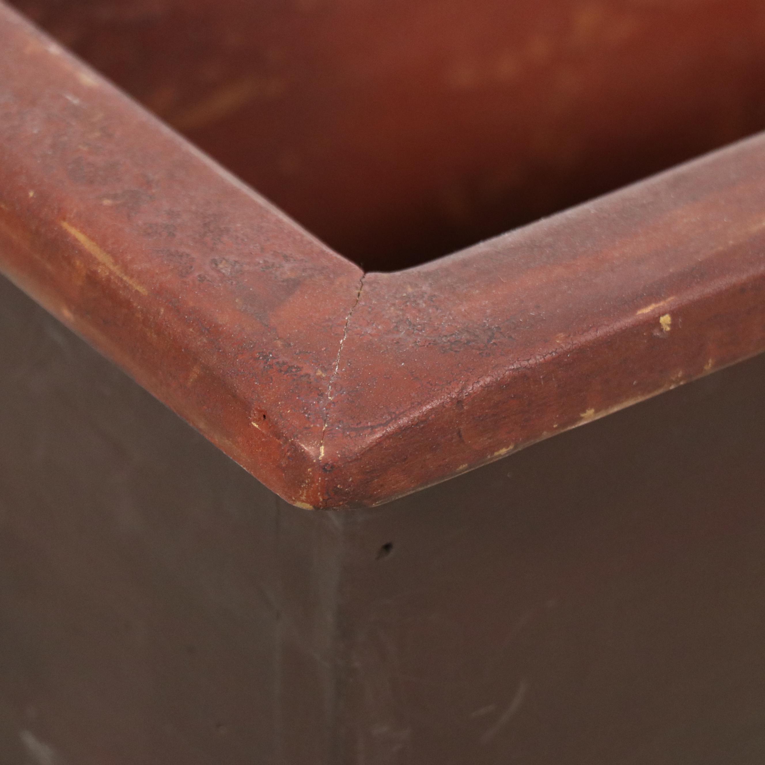 Hand-Painted Rabbit and Fox Wood Planter with Wrought Iron Stand