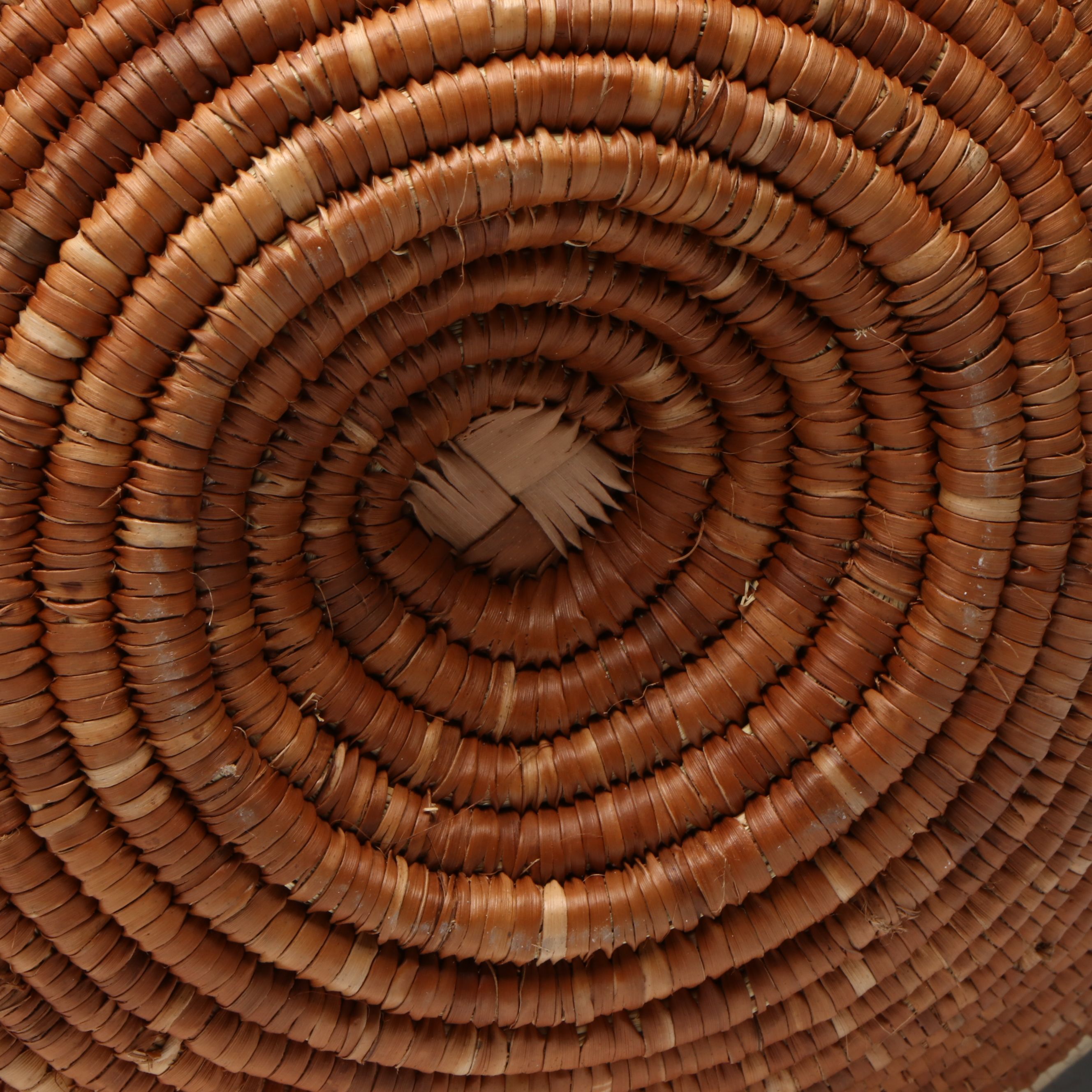 Zulu Ilala Palm and Natural Dye Lidded Basket