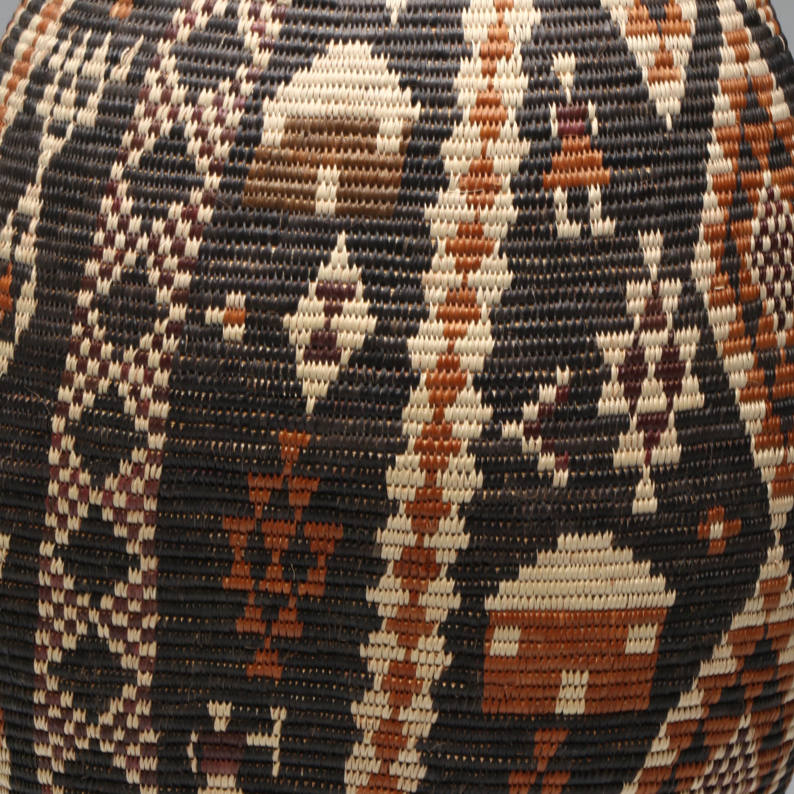 Samukelisiwe Mhiongo Zulu Ilala Palm and Natural Dye Lidded Basket