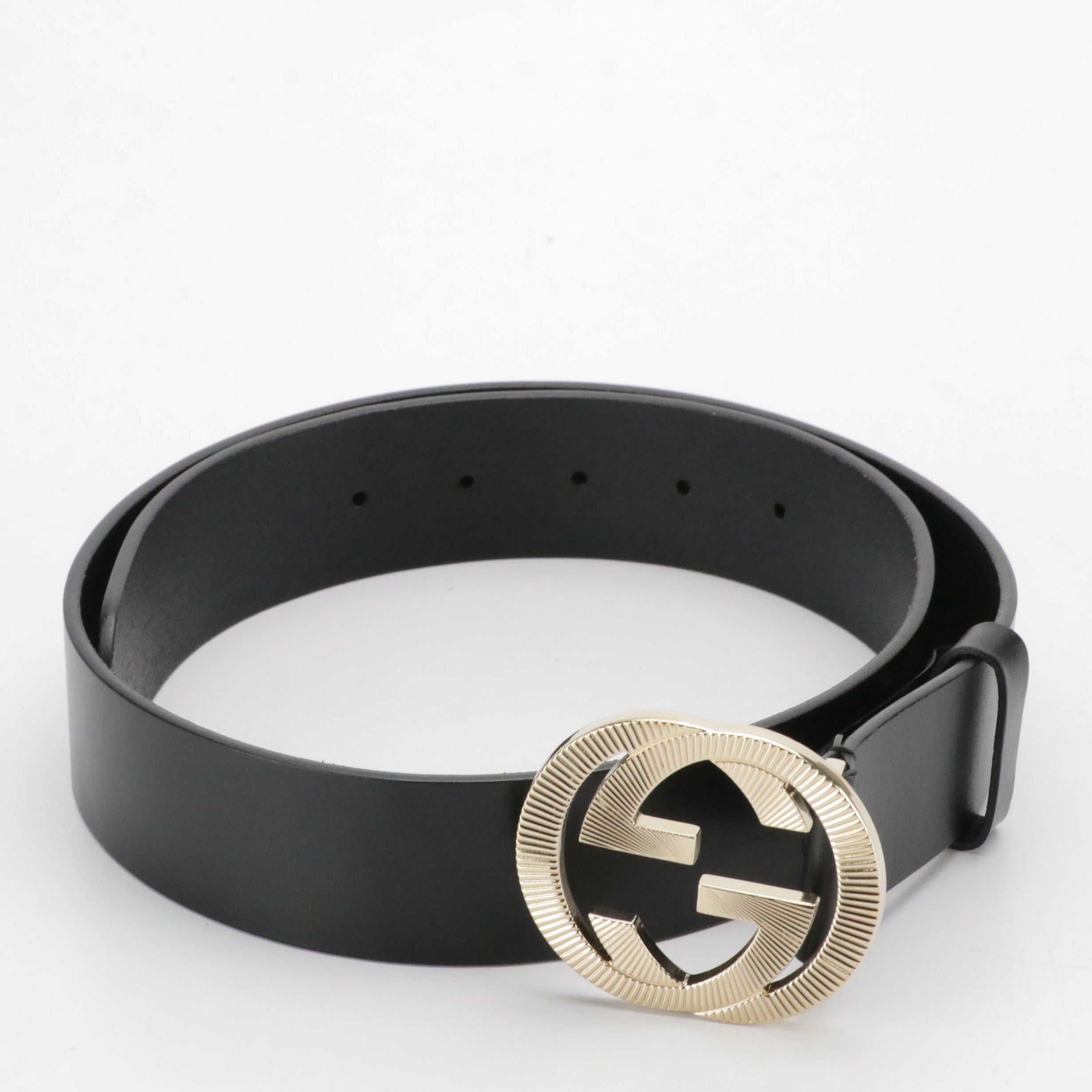 Gucci Black Calfskin Leather Belt